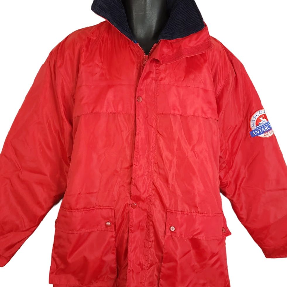 Vintage VINTAGE Orient Lines Marco Polo Antarctica Parka Jacket Mens Size L Red Hooded Zip Nylon Perca No? Size US L / EU 52-54 / 3 - 2 Thumbnail