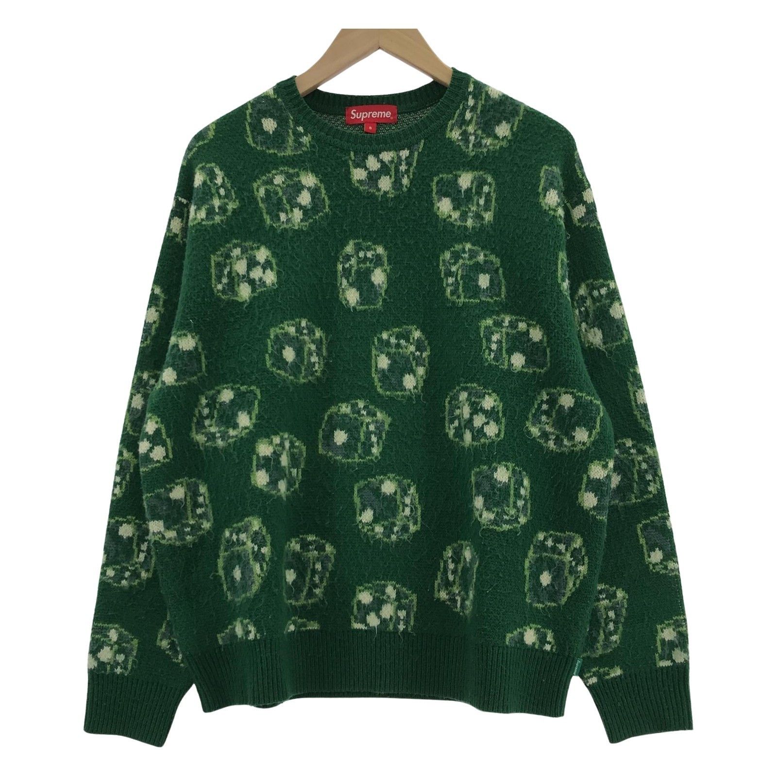 トップス Supreme dice sweater 22aw Supreme Supreme 22AW Dice Sweater Allover Pattern Green Size