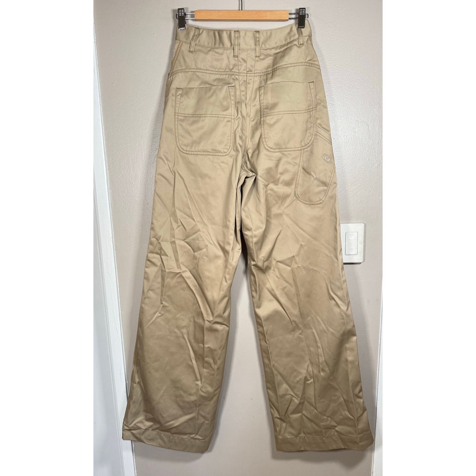 Diesel NWT Diesel High waisted P-Bistro Wide Leg Pants $225 size 28 Size 28" / US 6 / IT 42 - 5 Thumbnail