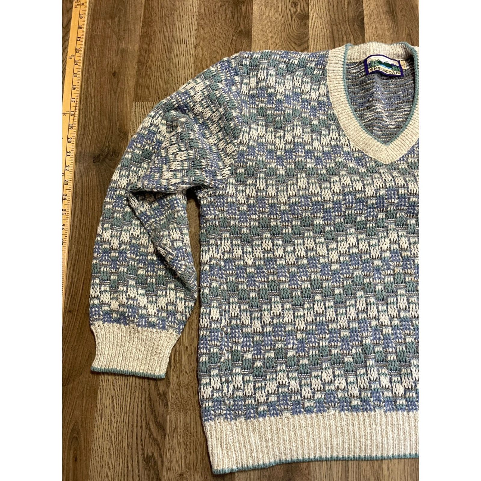 Vintage Shenandoah Sweater Men’s Size Large V-Neck Pullover Size L / US 10 / IT 46 - 3 Thumbnail
