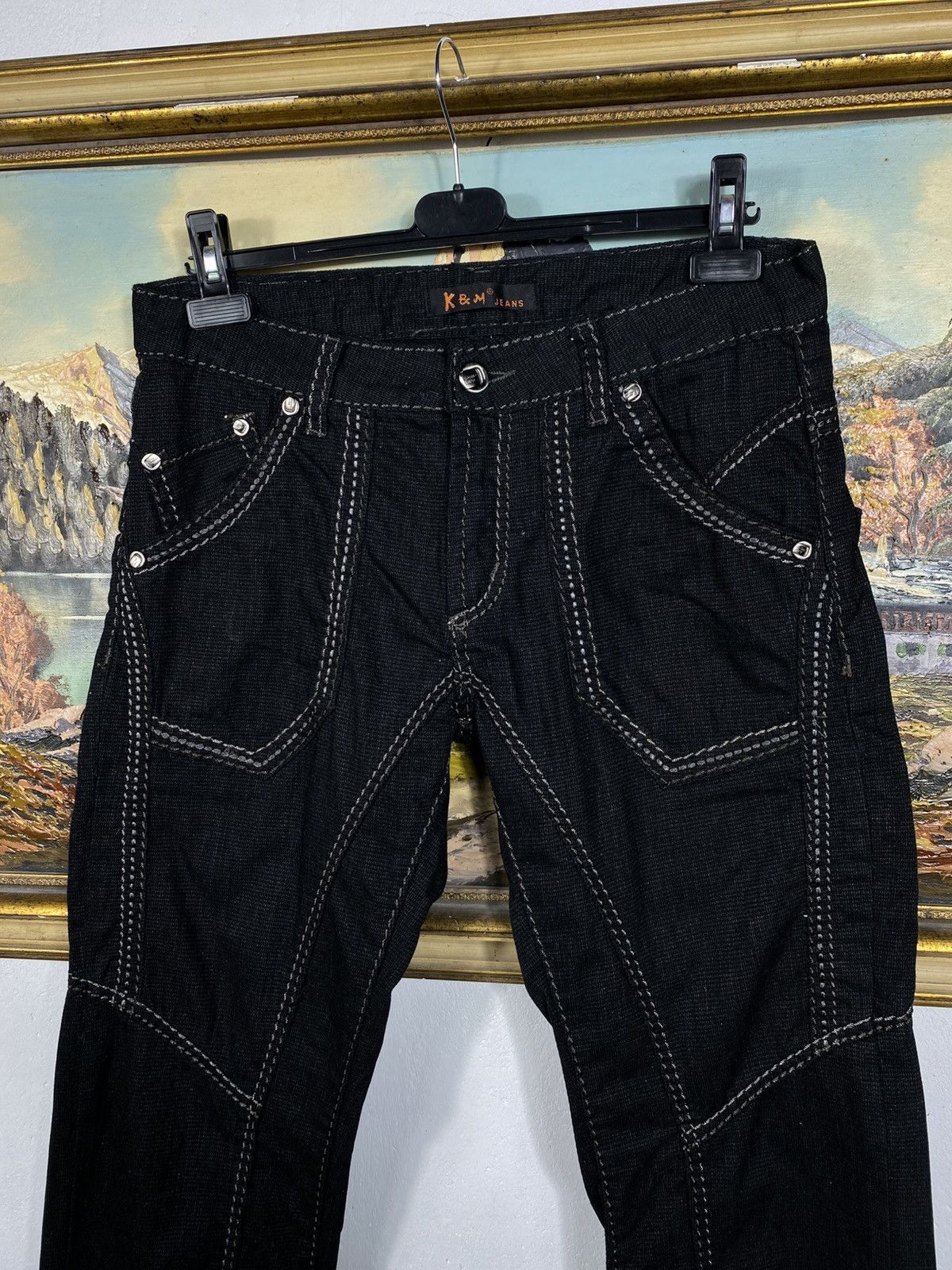 Japanese Brand × Vintage Kosmo Lupo Black Vintage Denim Jeans Avant Harde Trousers Size US 32 / EU 48 - 4 Thumbnail
