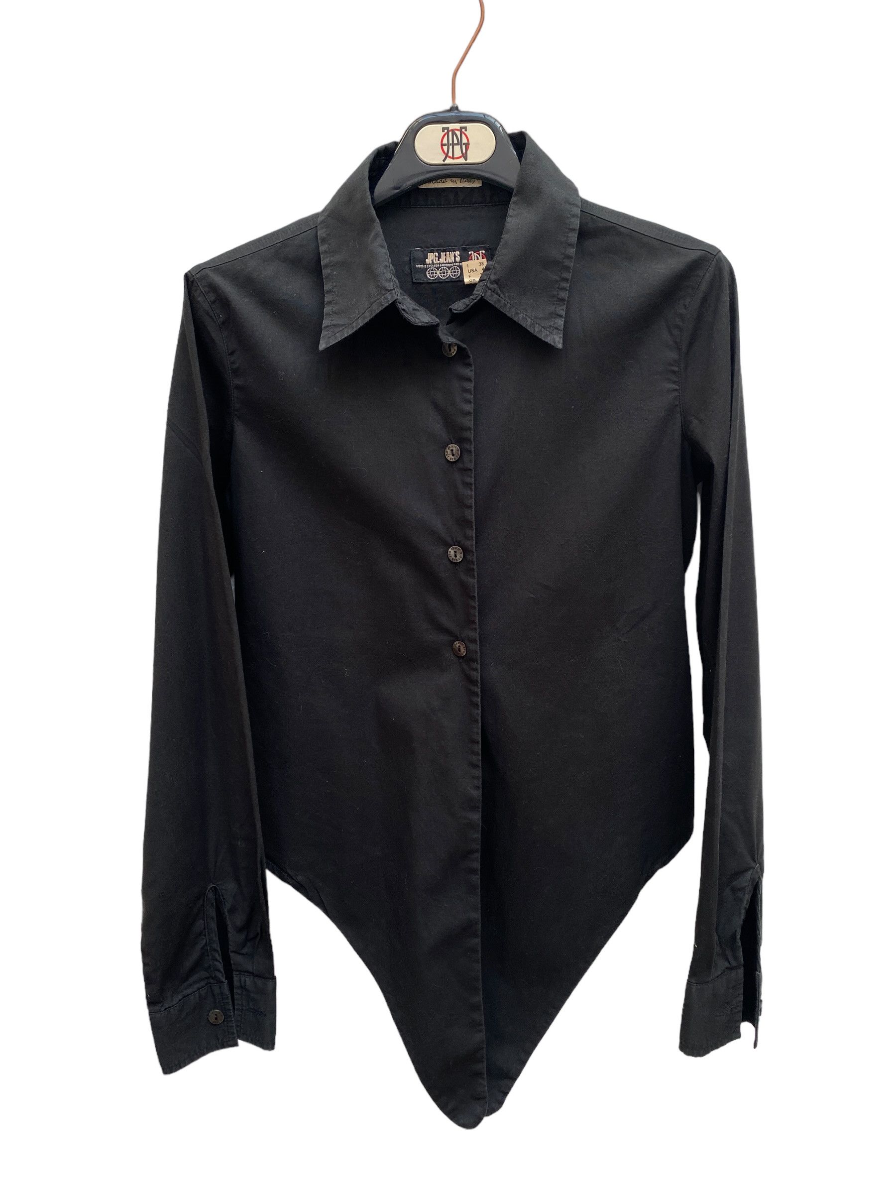 image of Jean Paul Gaultier Vintage Jpg Black Shirt, Women's (Size Small)