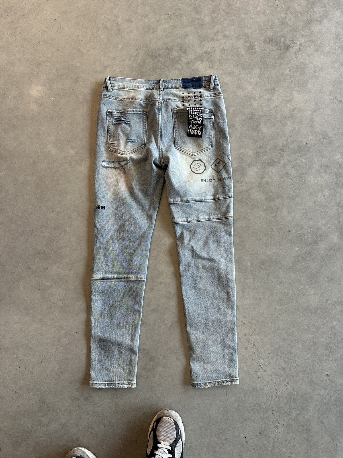 Ksubi Ksubi van winkle enjoy trashed denim light blue Size US 34 / EU 50 - 2 Thumbnail