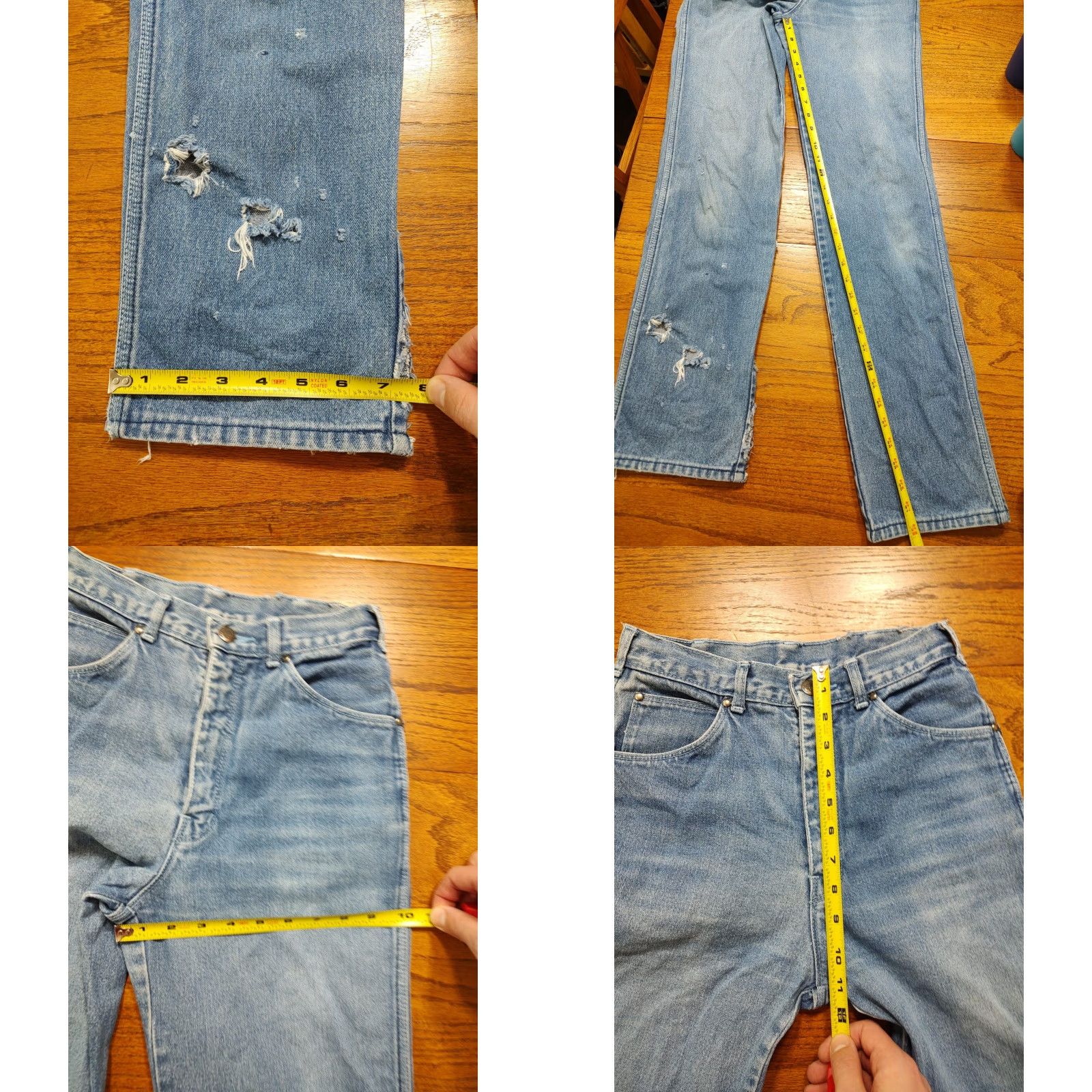 Vintage VINTAGE Vienna Jeans Distressed 90s Retro High Rise 24x32 Womens Blue 5-Pocket Denim Size 42" / US 20 - 9 Thumbnail