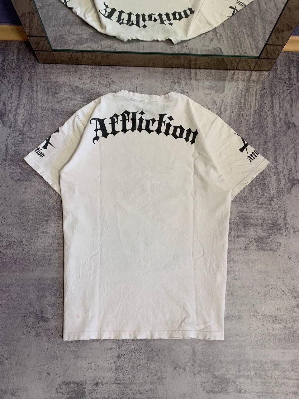 Affliction Distressed Affliction Skull T-Shirt Size US XL / EU 56 / 4 - 2 Thumbnail