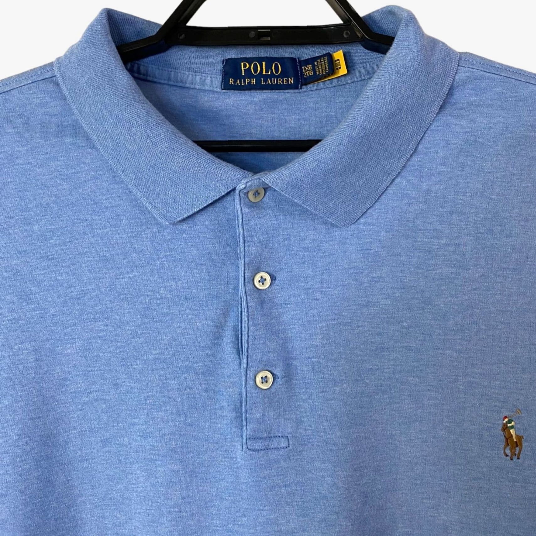 Ralph Lauren Polo Ralph Lauren Polo Shirt Big & Tall Soft Cotton Light Blue Men's 2XB Size 2X Blue Polo Shirt Mens Big & Tall Cotton Polo Light Blue 2XB Size US XXL / EU 58 / 5 - 5 Thumbnail