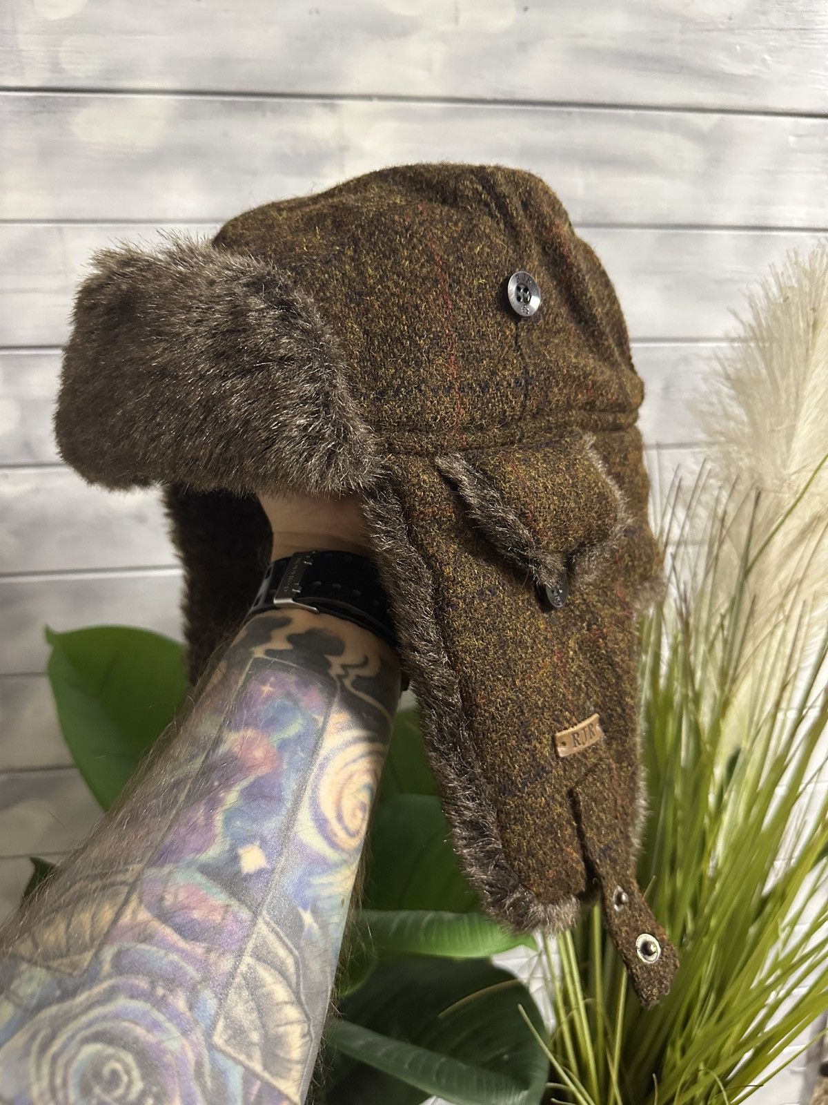 Harris Tweed Rare Hat Harris Tweed Fair Fur Fuzzi Style Y2K Size ONE SIZE - 2 Thumbnail