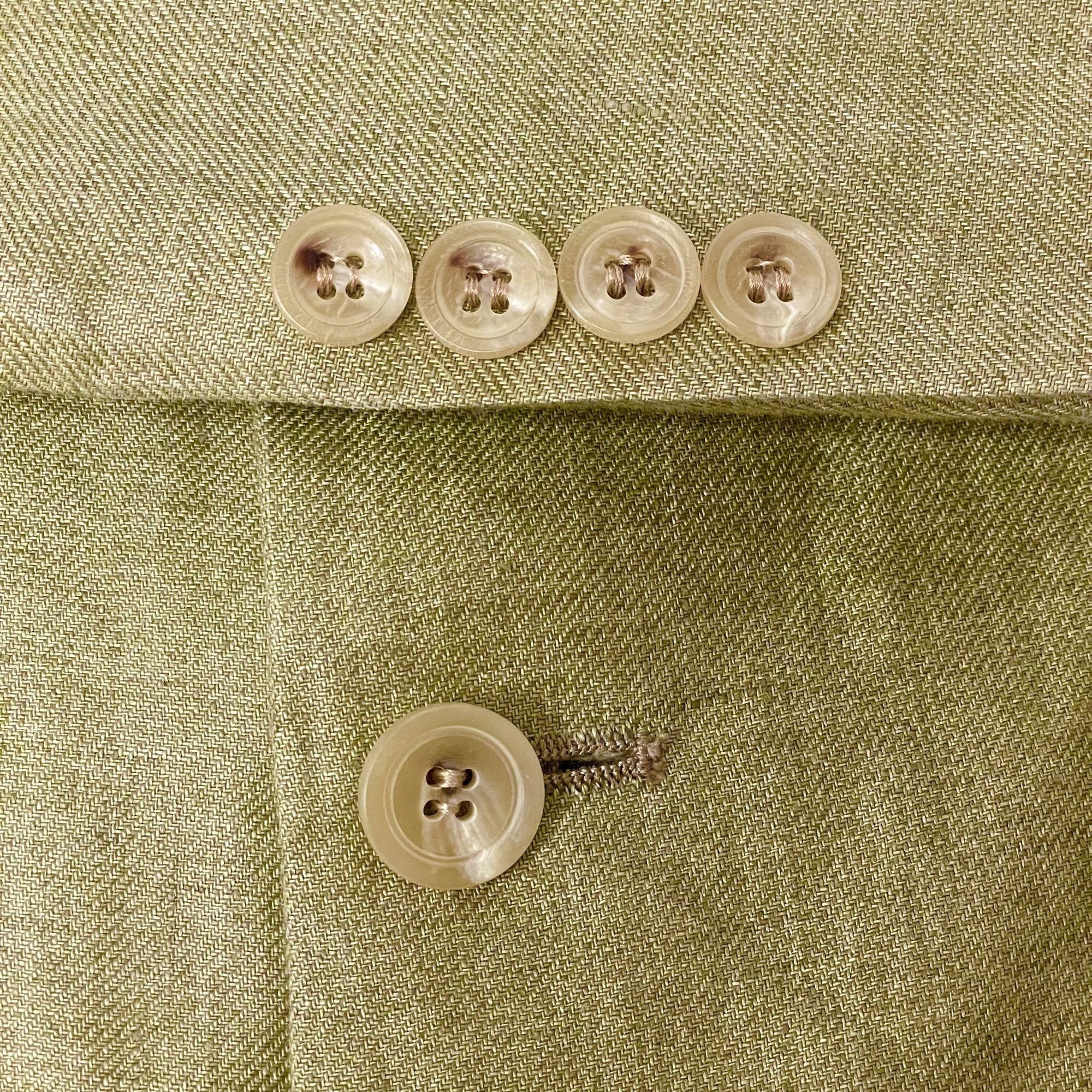 Nordstrom Vtg Nordstrom Natural Style Light Green LINEN Sport Coat Size 42L - 3 Thumbnail
