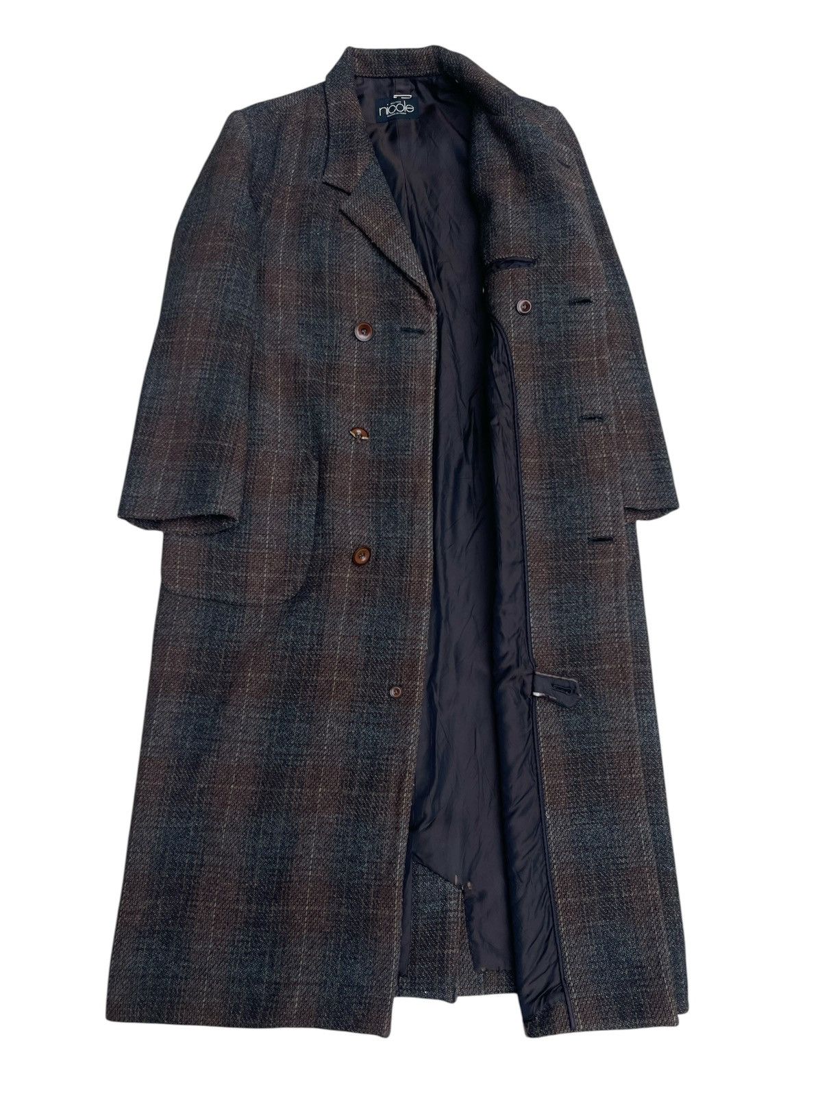 Nicole Club Vintage Nicole Tsuko Plaid Wool Overcoat Japan Boutique 80s Size US M / EU 48-50 / 2 - 4 Thumbnail
