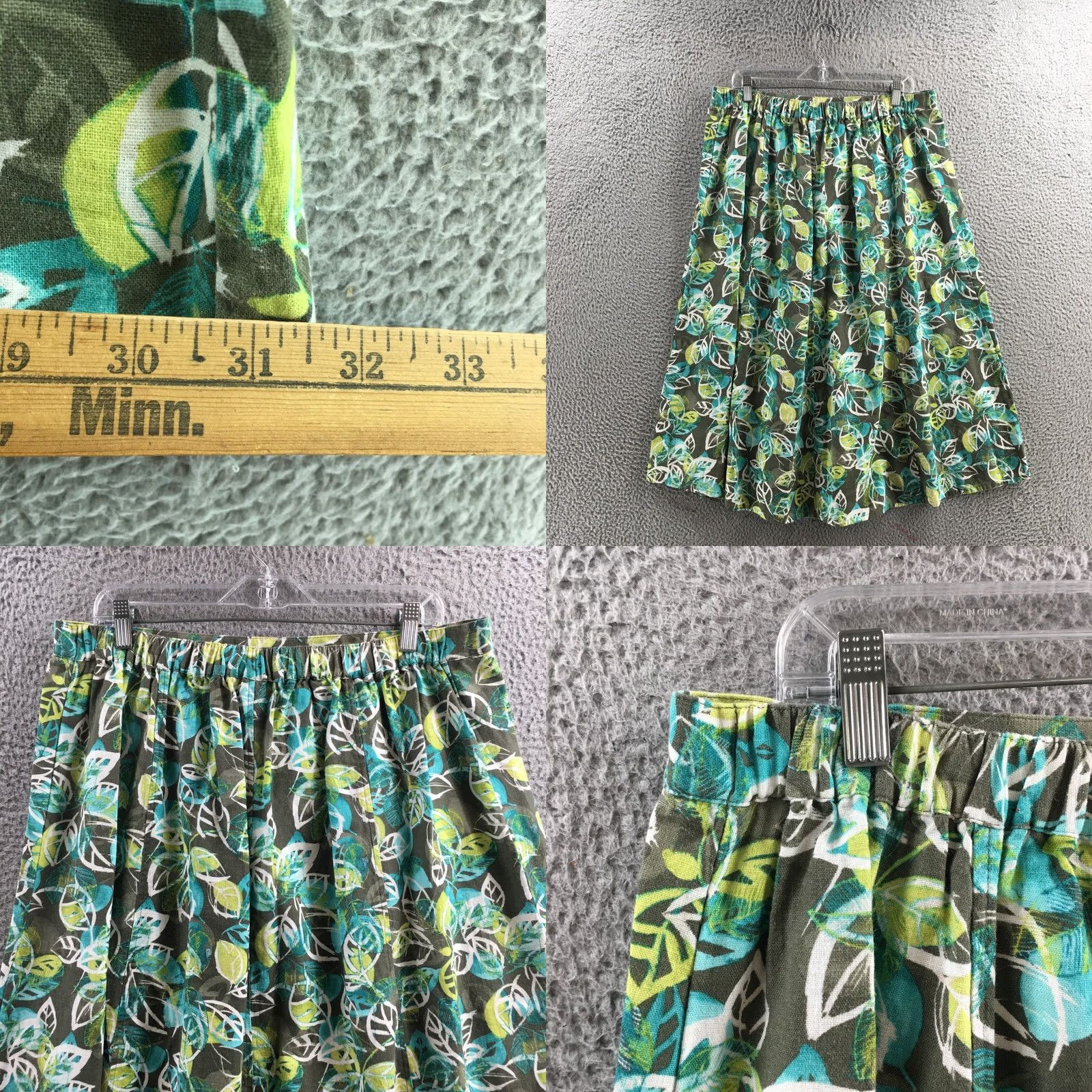 Vintage CJ Banks Maxi A-Line Skirt Womens 1X Plus Linen Blend Leaves Print Summer Casual Skirt Womens 1X Plus CJ Banks Linen Blend Leaves Print Summer Casual Size 40" / US 18 - 8 Thumbnail