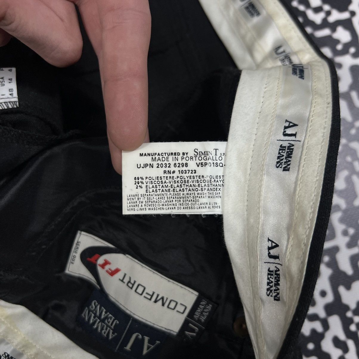 Armani Vintage Y2K Armani Jeans Luxury Flared Wide Classic Pants Size 29" - 17 Thumbnail