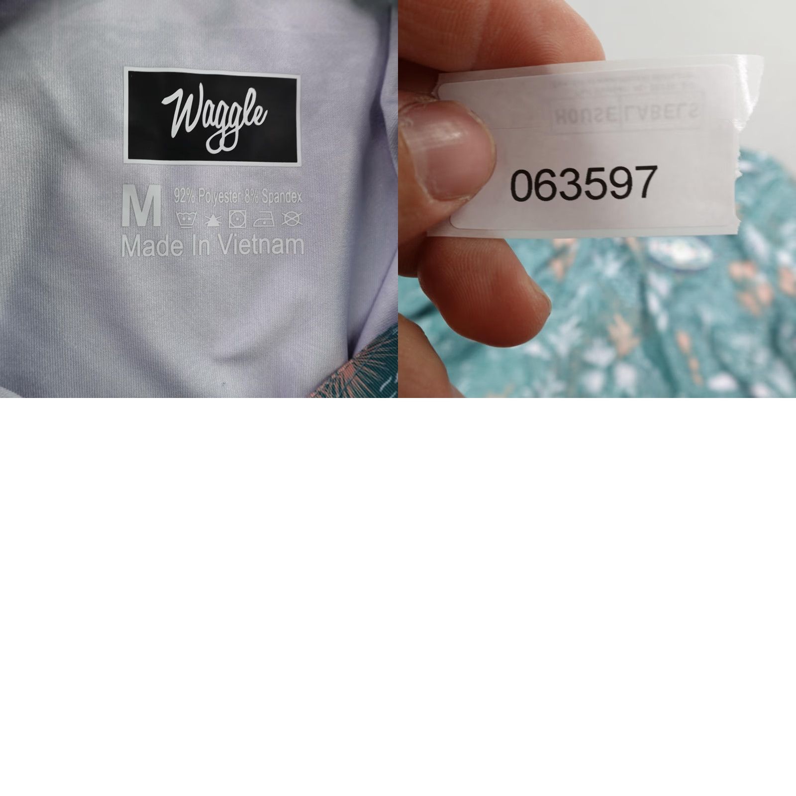 Vintage Waggle Polo Shirt Men Medium Green Lakewoods Golf Benefit Palm Print Performance Size US M / EU 48-50 / 2 - 8 Thumbnail