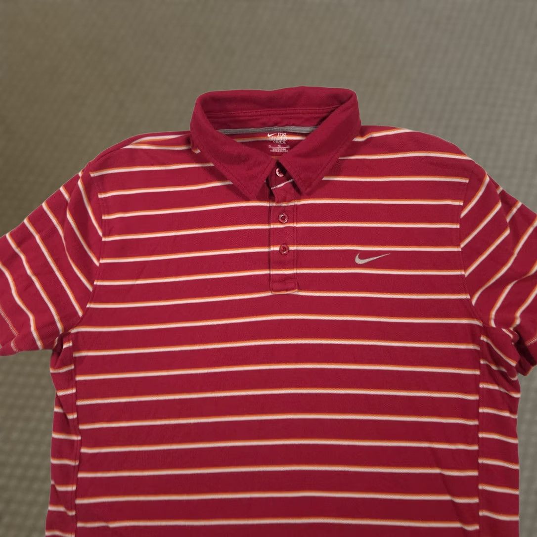 Nike Nike Polo Shirt Mens XL Red Striped The Athletic Dept. Casual Athletic Top Size US XL / EU 56 / 4 - 1 Thumbnail