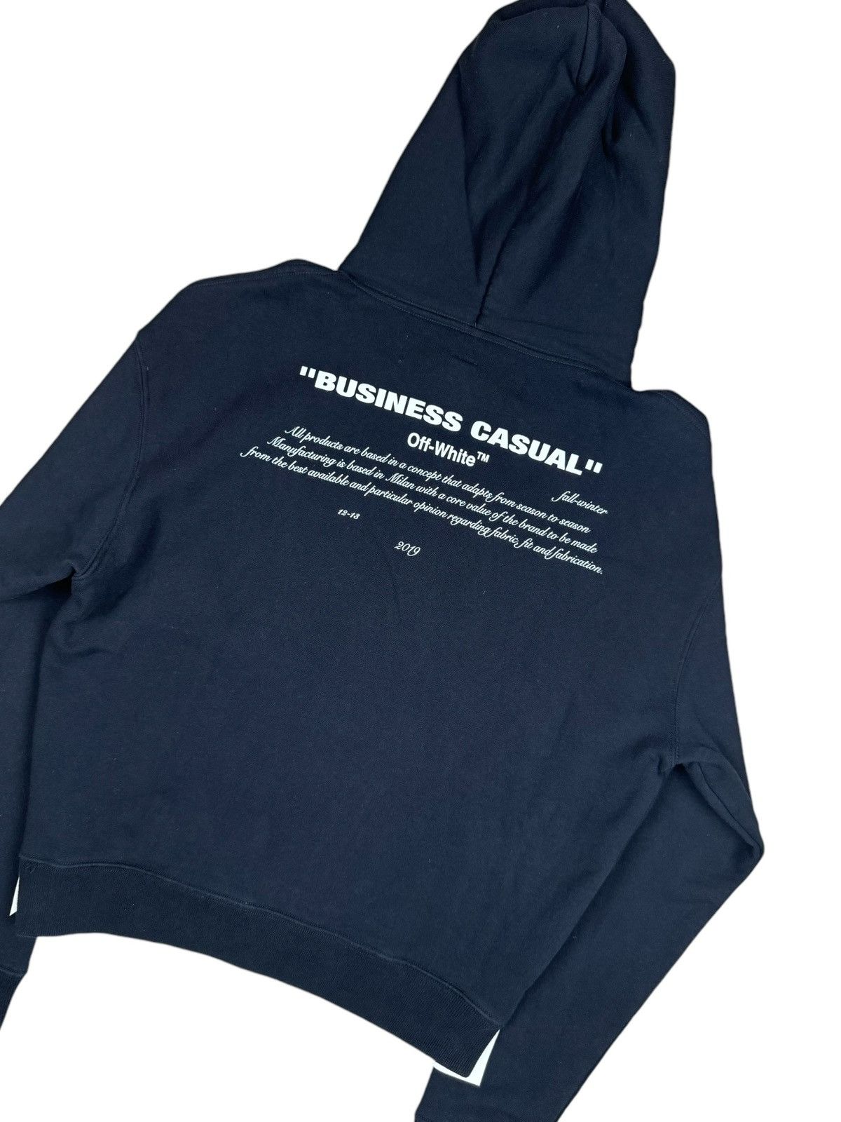 Off-White Off-White Bernini Diagonal Business Casual Pullover Hoodie Size US XS / EU 42 / 0 - 9 Thumbnail