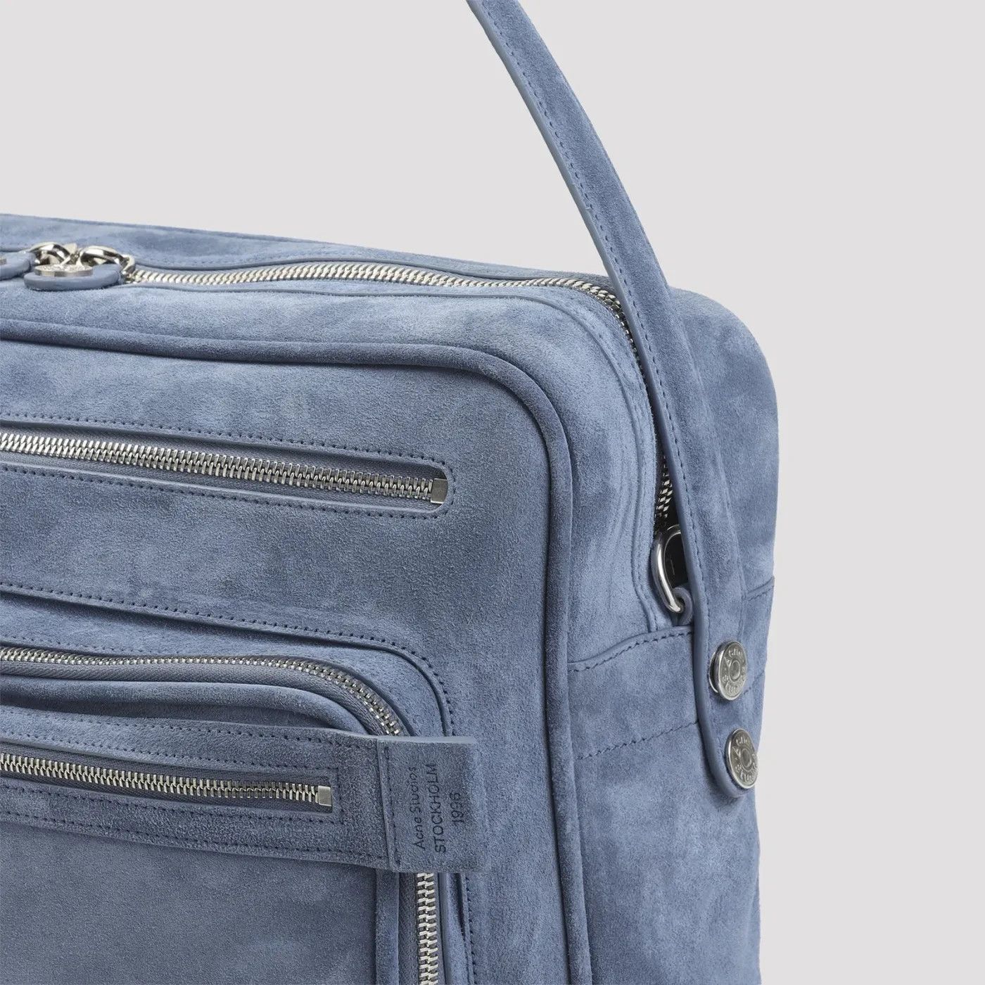 Acne Studios ACNE STUDIOS Camero Denim Blue Suede Shoulder Bag New & Auth Size ONE SIZE - 4 Thumbnail