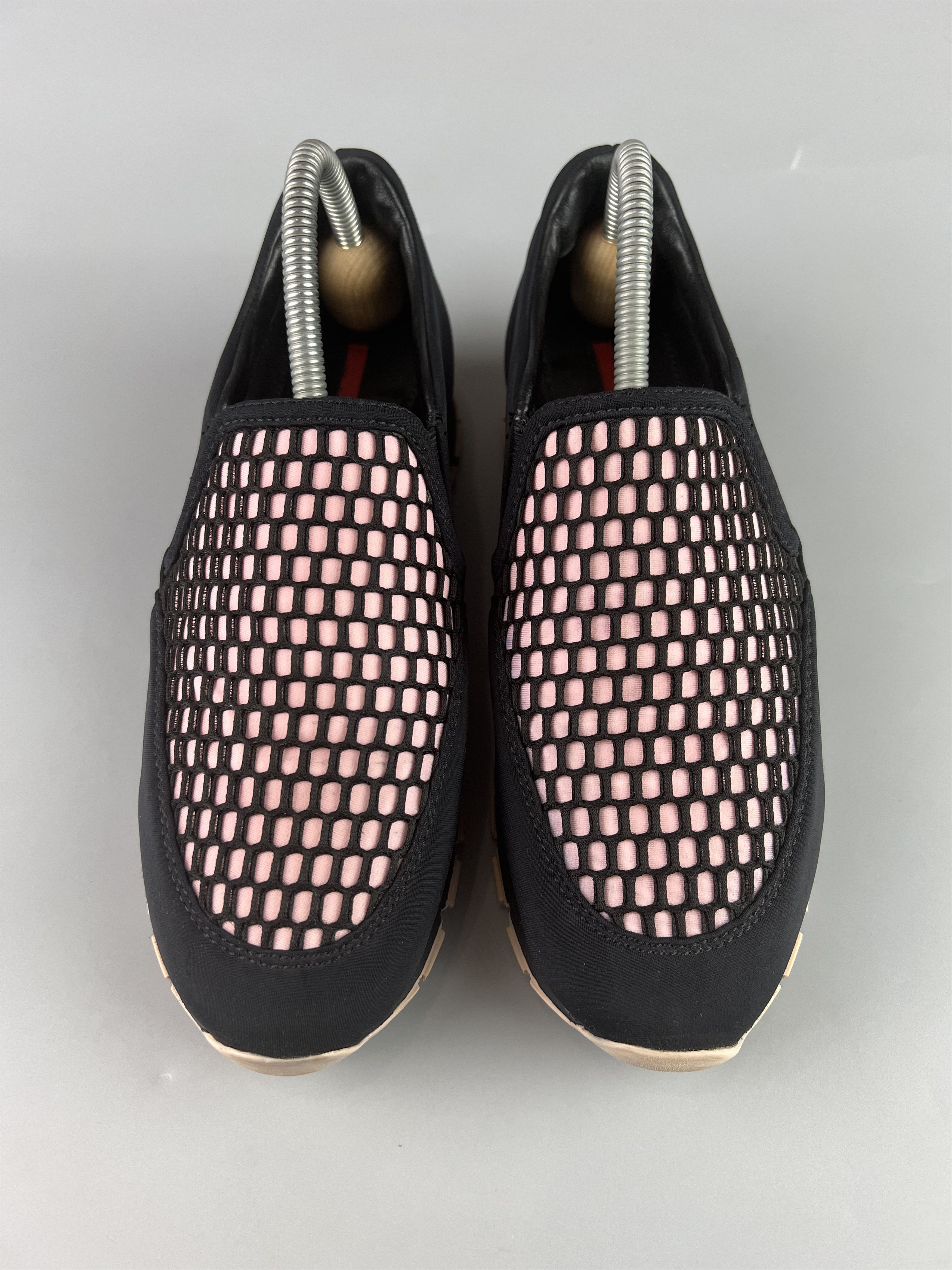 Prada Prada Women's Black Pink Slip-On Mocassins Size 37 Size US 7 / IT 37 - 1 Thumbnail