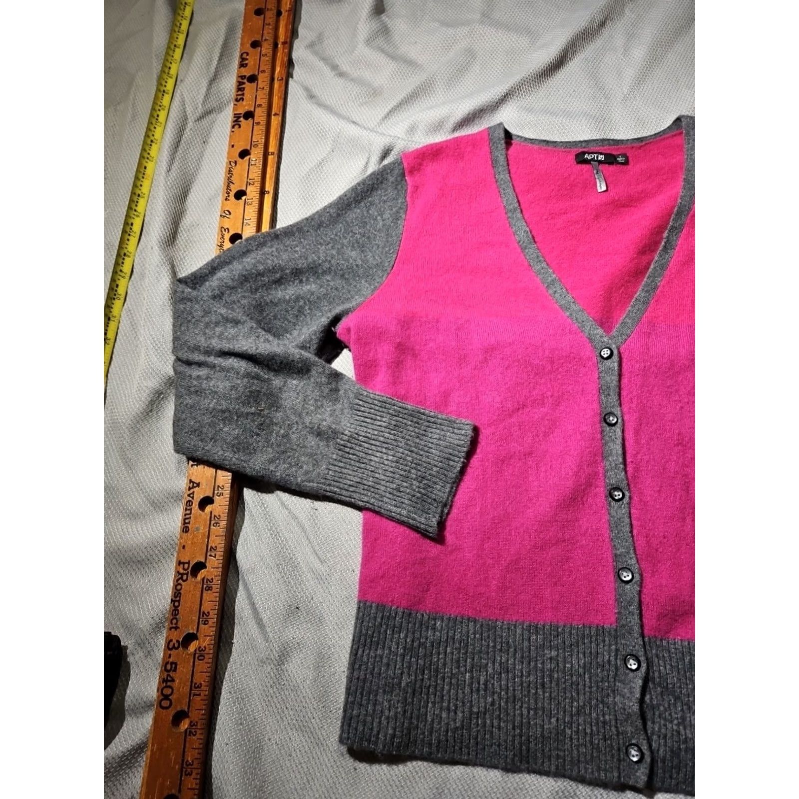 Apt. 9 Apt. 9 Cardigan Womens Large Pink Cashmere Luxury Preppy Sweater Button XL? Size L / US 10 / IT 46 - 3 Thumbnail