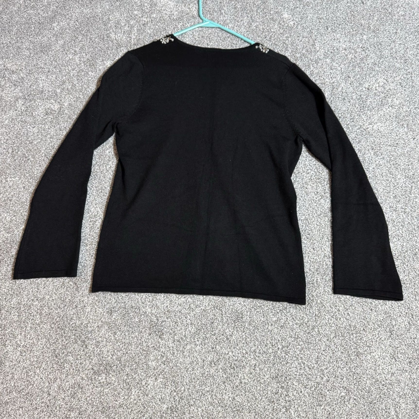 Vintage VINTAGE Y2K Top Womens Size Medium Beaded Embellished Feminine Chic Evening Wear Shirt Blouse 70% Rayon 30% Nylon Black 90s City Fairy Mens? Size M / US 6-8 / IT 42-44 - 8 Thumbnail