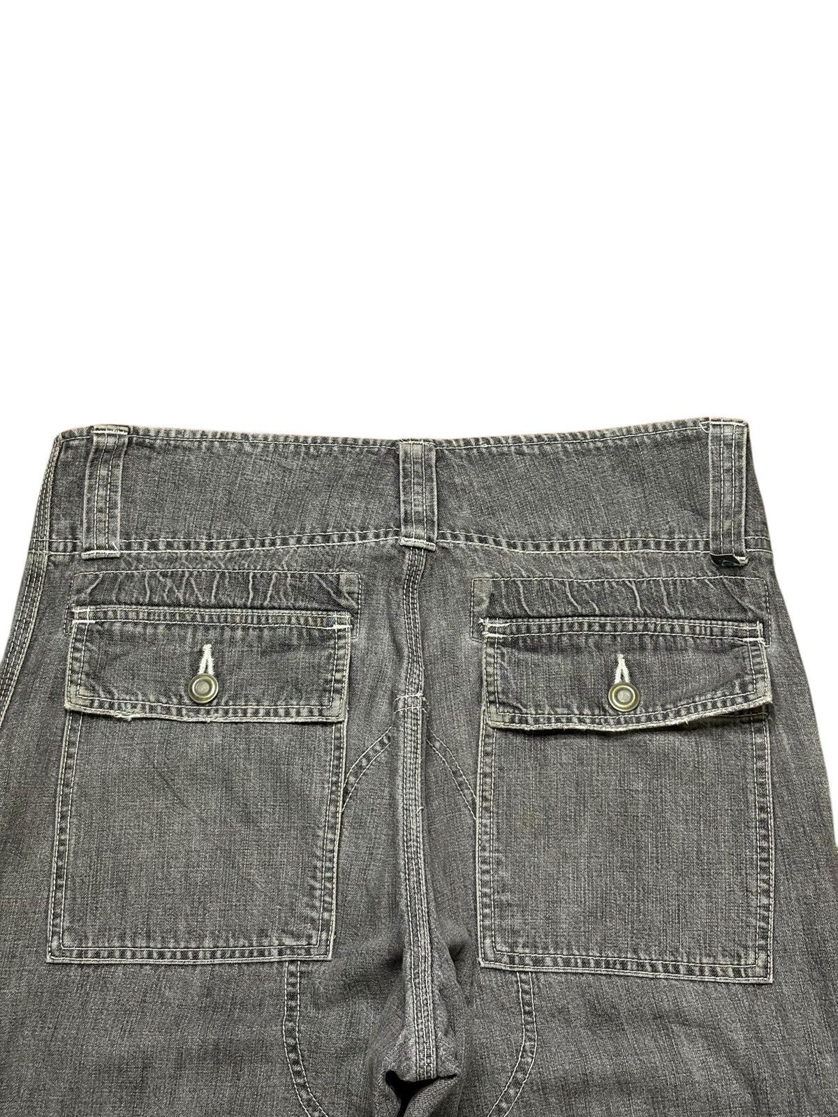 Japanese Brand × Rocawear Vintage Japanese Brand Tactical Cargo Acid Mud Wash Jeans Size US 29 - 8 Thumbnail