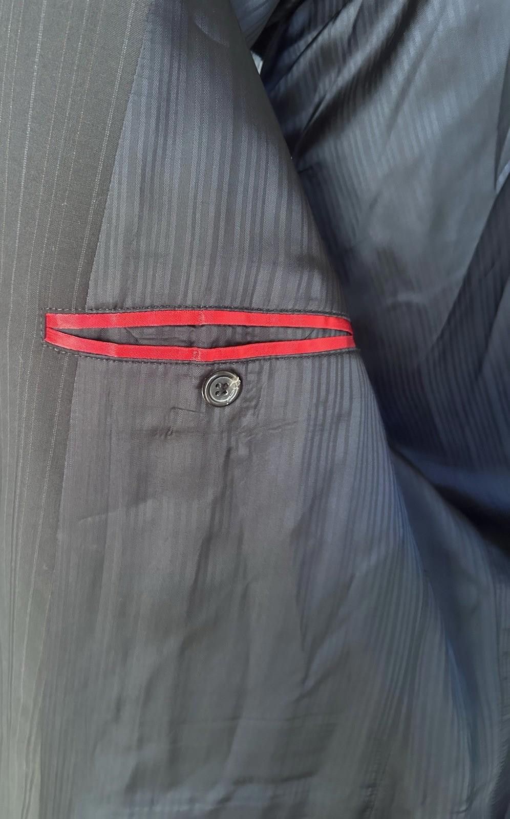 Hugo Boss HUGO Boss ALBO/HAGO Black stripe Wool Suit Jacket blazer 40R Size 40R - 5 Thumbnail