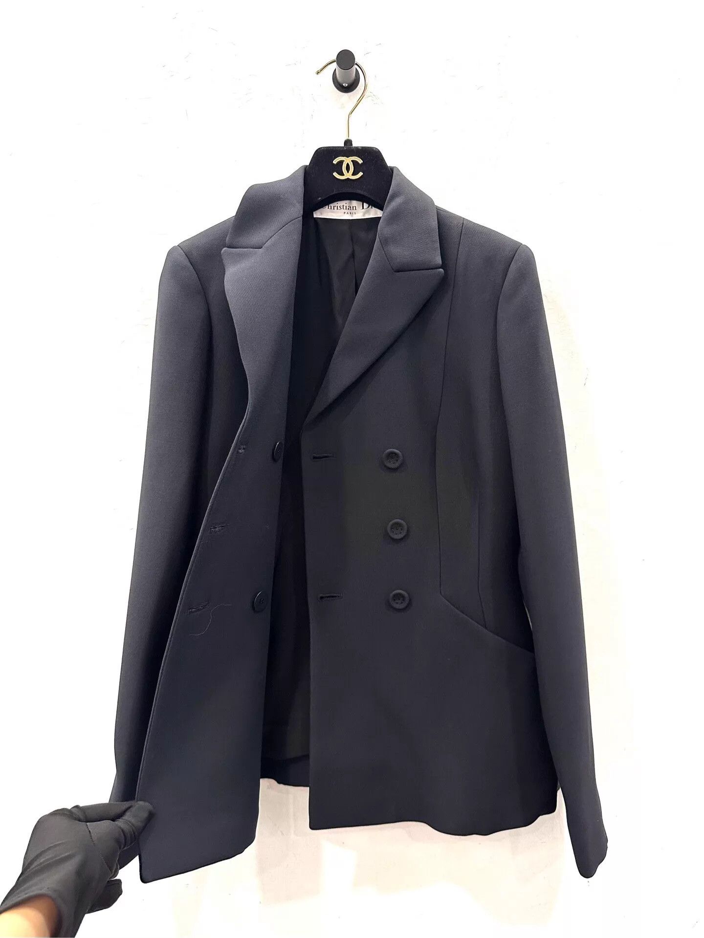 Dior Dior Women's Black Wool Double Breasted Blazer 34 Size XS / US 0-2 / IT 36-38 - 4 Thumbnail