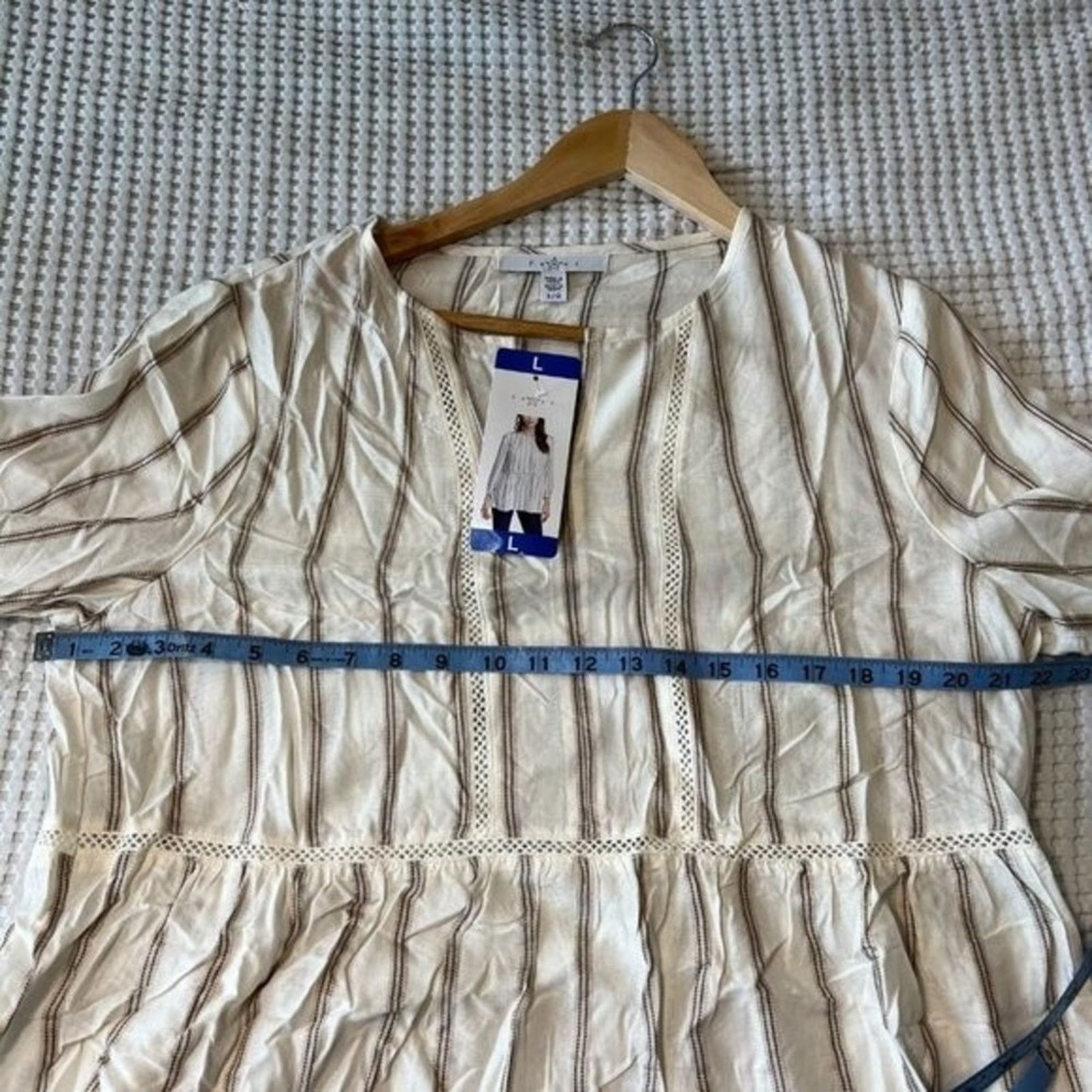 Other Women's Large NWT GranolaGirl Peplum Blouse Stripes Size L / US 10 / IT 46 - 6 Thumbnail