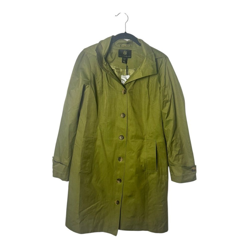 Other House of Harlow 1960 SZ S long green rain jacket Size S / US 4 / IT 40 - 2 Thumbnail