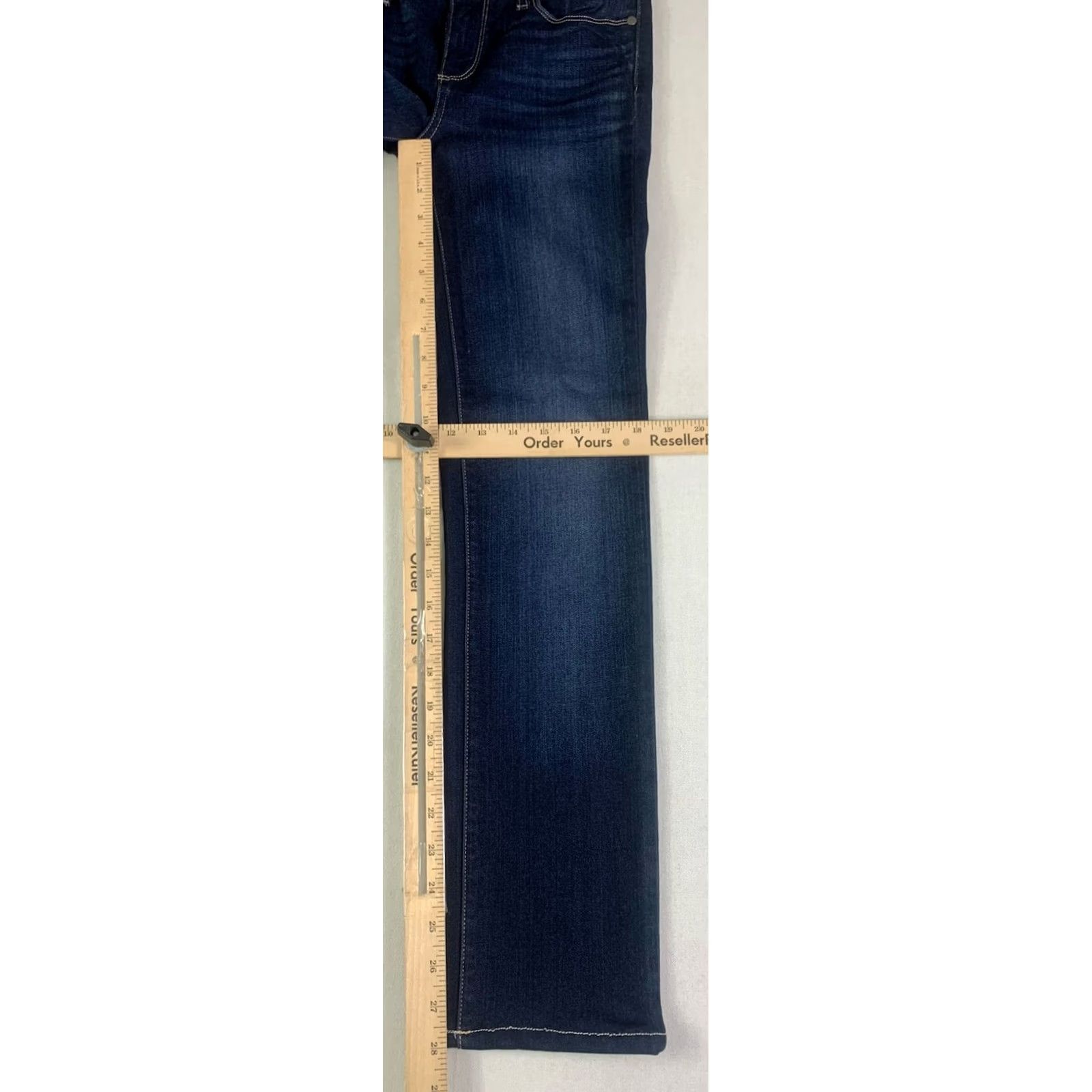 Paige PAIGE Skyline Straight Jeans Womens 27 Blue Dark Wash Stretch Denim (fits 28x29) Size 27" / US 4 / IT 40 - 3 Thumbnail