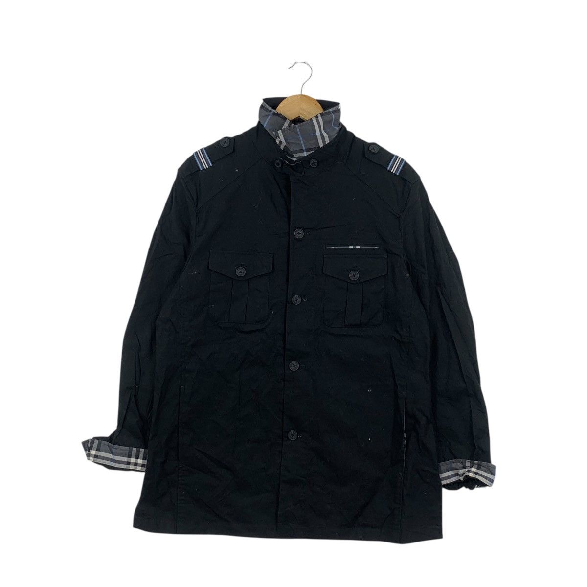 Burberry Vintage BURBERRY BLACK LABEL Nova Checks Jacket Parka Size L / US 10 / IT 46 - 1 Thumbnail