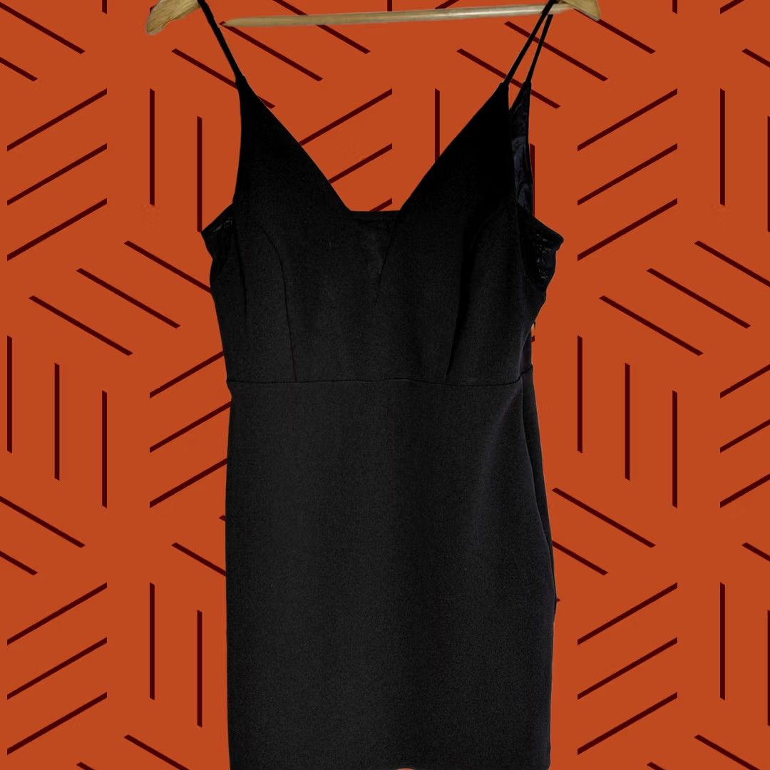 Express EXPRESS Black Spaghetti Strap Dress Solid Knit Short Sleeveless Size S/P Women Size 28" / US 6 / IT 42 - 1 Thumbnail