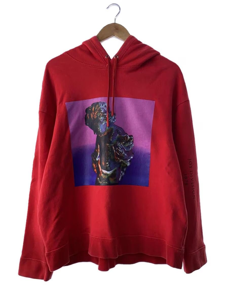 image of Raf Simons Ss18 "joy Division" Hoodie in Red, Men's (Size Medium)