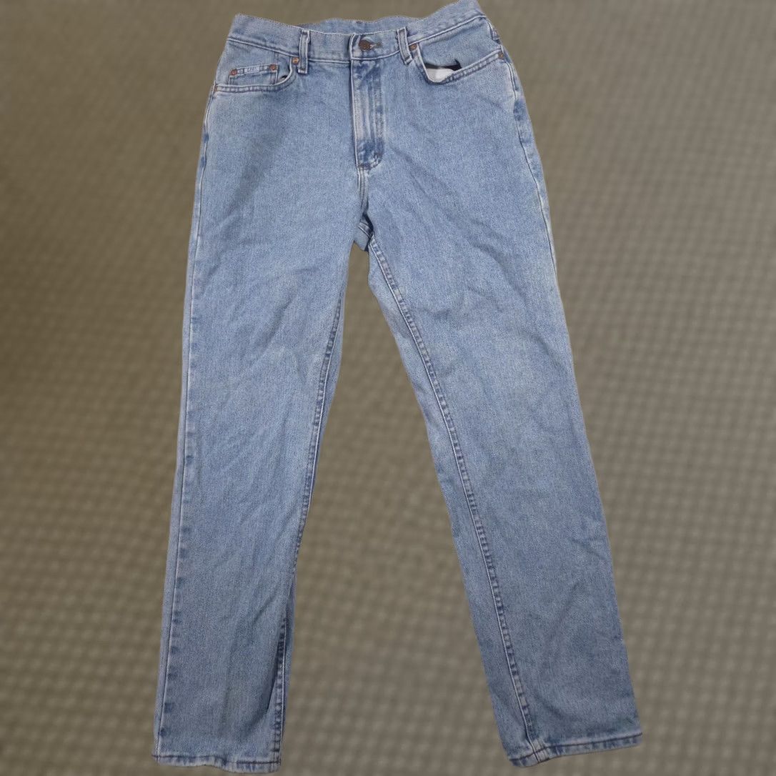 Lee Lee Jeans Womens 13 Blue High Rise Relaxed Mom Tapered Light Wash Denim Size 34" / US 12 / IT 48 - 1 Thumbnail