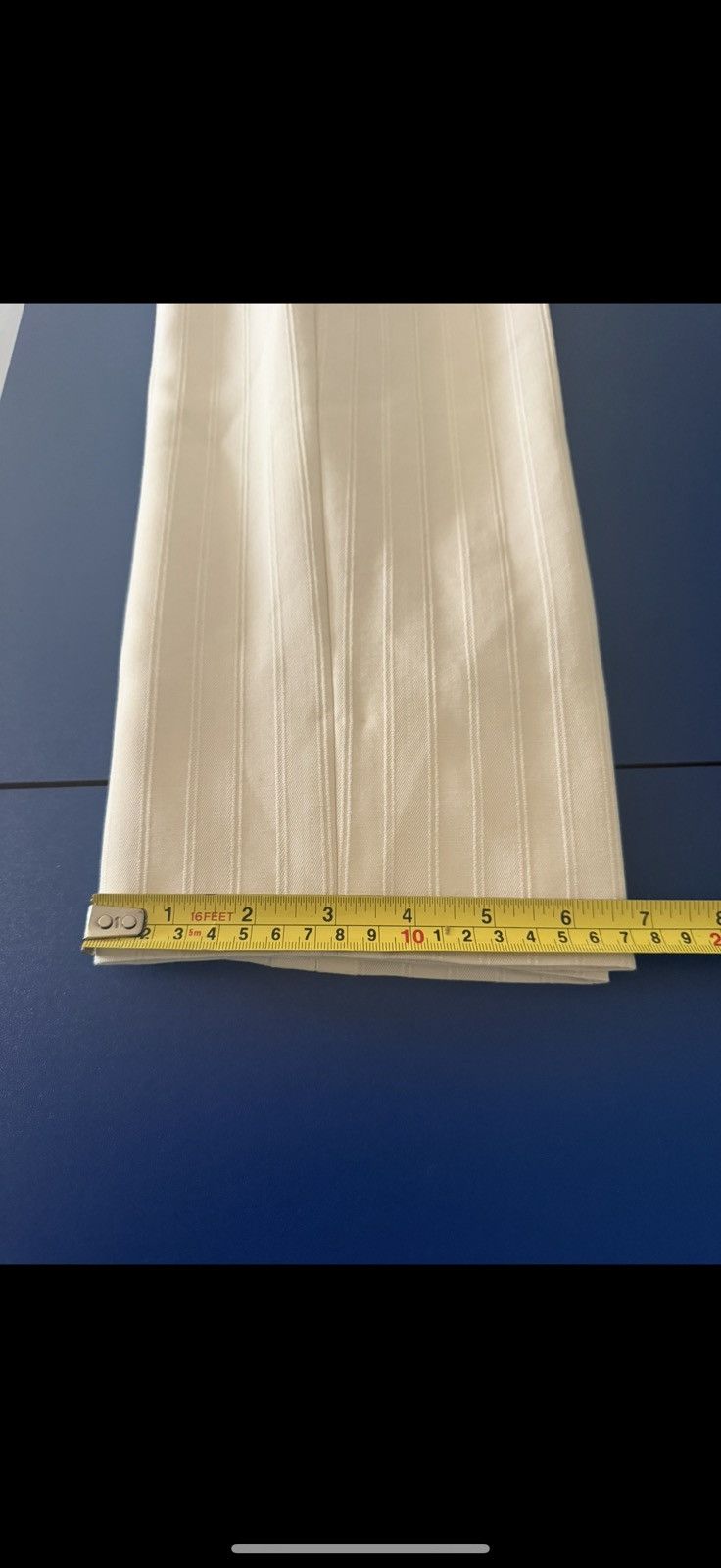 Saint Laurent Paris $1.35k SS22 Saint Laurent ivory pinstripe suit tuxedo pants Size 38L - 11 Thumbnail