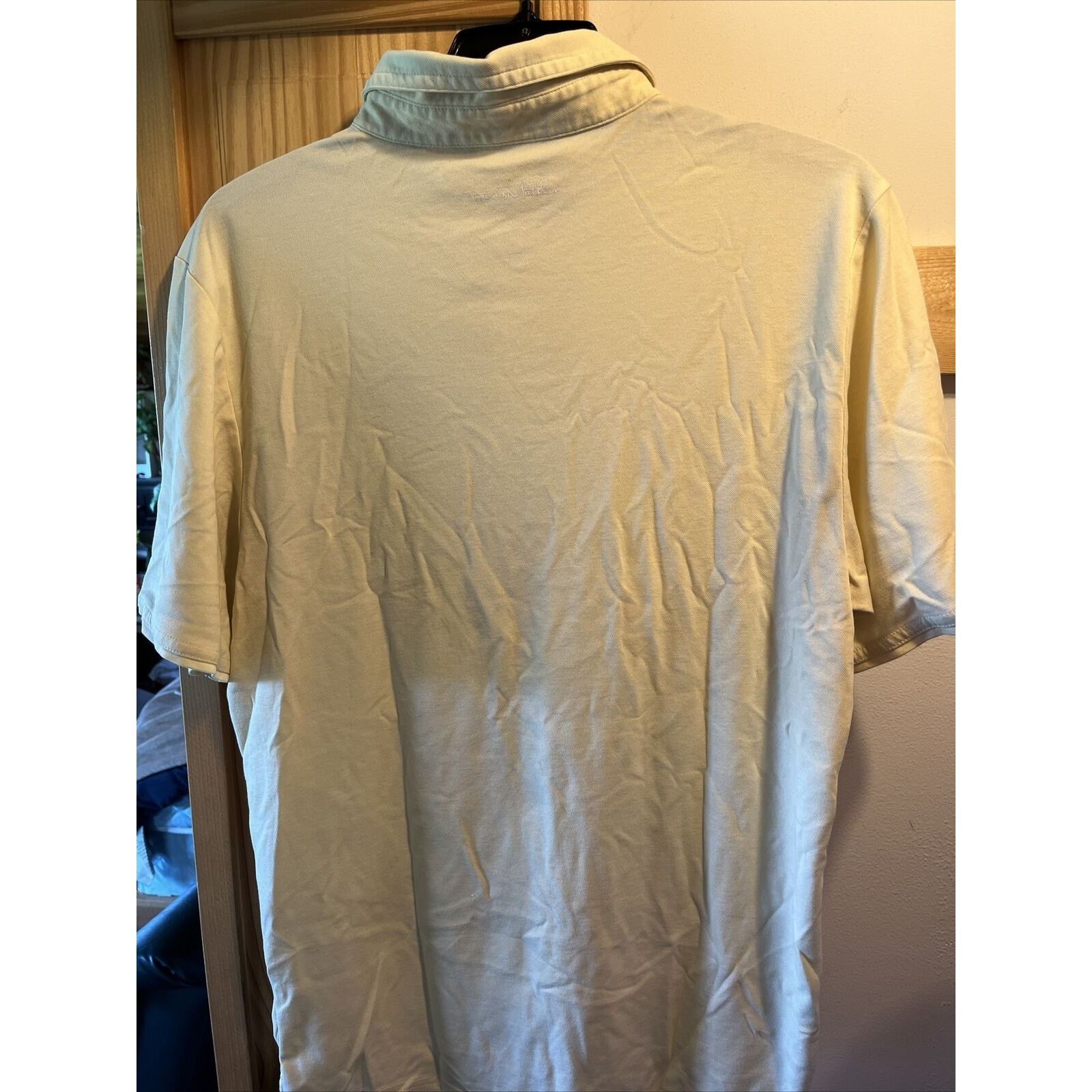 TravisMathew Travis Mathew Shirt Mens M SS Button Polo Yellow Rainmaker Size US M / EU 48-50 / 2 - 7 Thumbnail