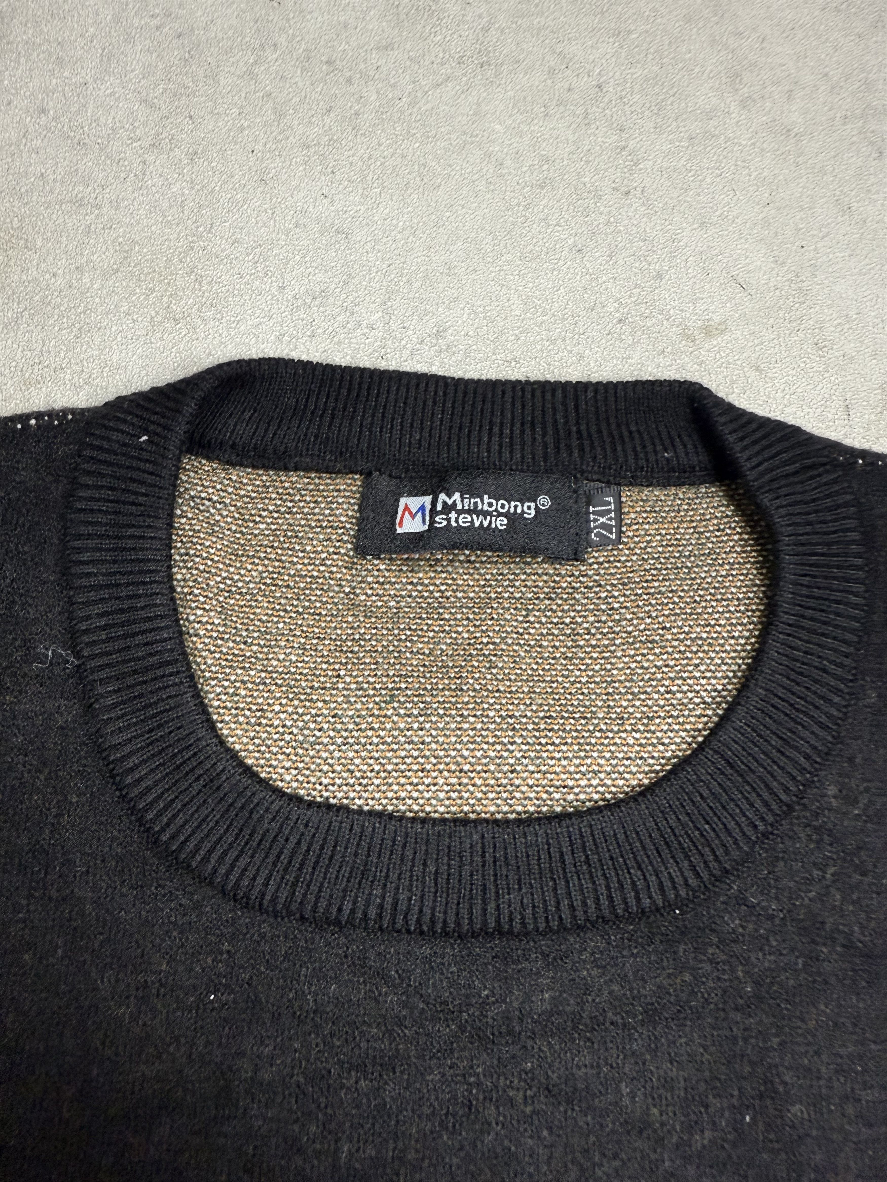Japanese Brand Crown Black Knit Sweater Size US M / EU 48-50 / 2 - 4 Thumbnail
