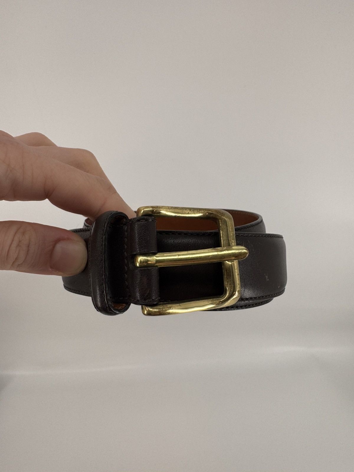 Coach Coach Men’s Brown Leather Belt 42” Size 42 - 1 Thumbnail
