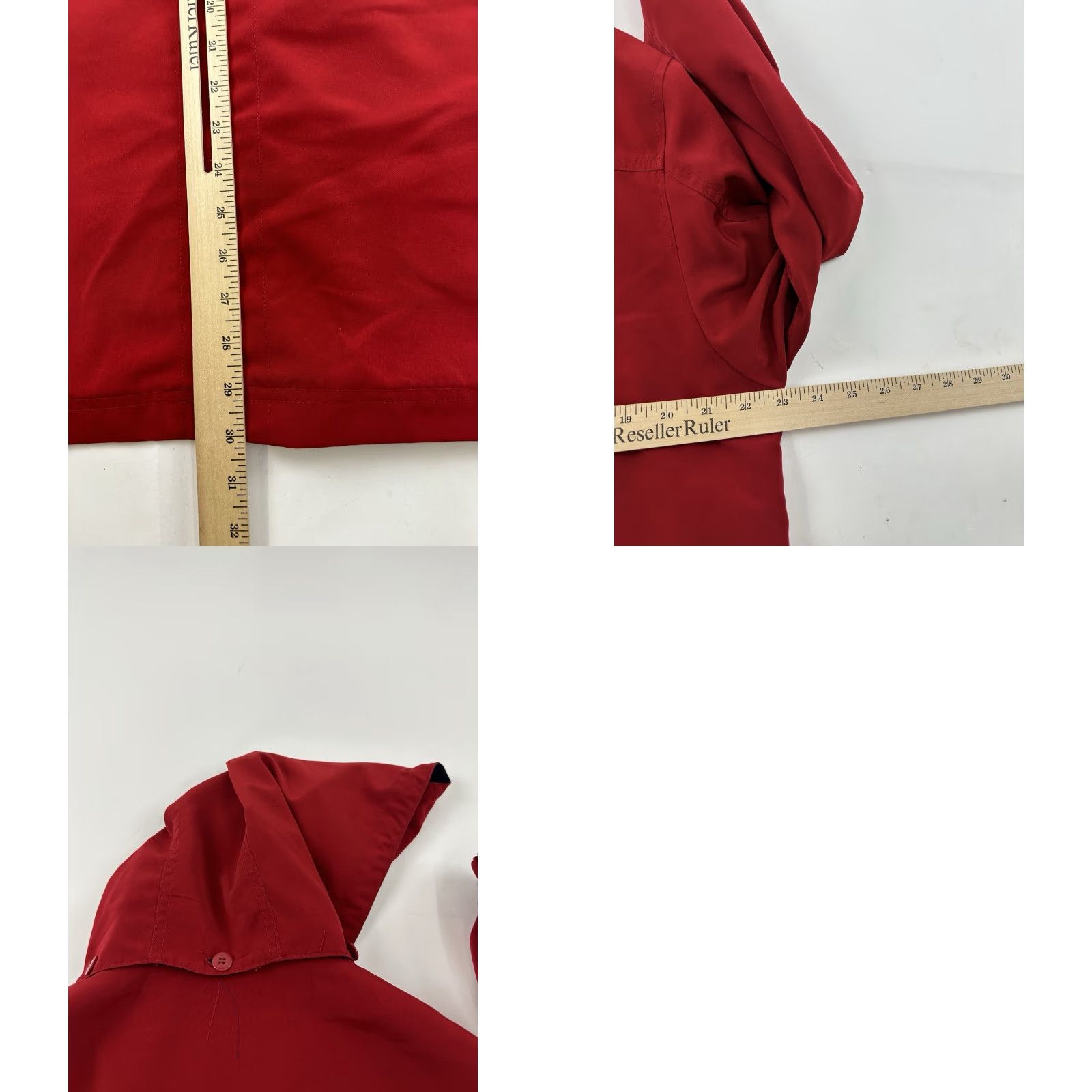 Vintage Braetan Jacket Womens M Red Hooded Full Zip Coat Removable Hood Pockets Basic Jacket Size M / US 6-8 / IT 42-44 - 8 Thumbnail