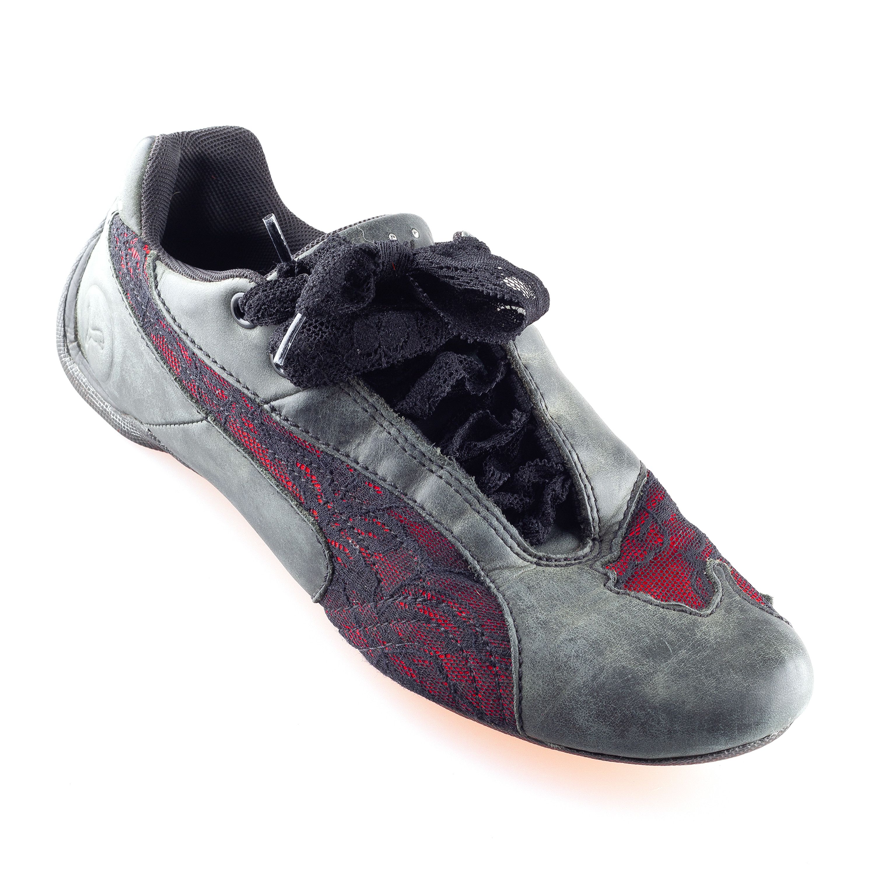 Puma × Vintage Vintage Puma Lace Gray/Red Sneakers (37 EU) Size US 6 / IT 36 - 1 Thumbnail