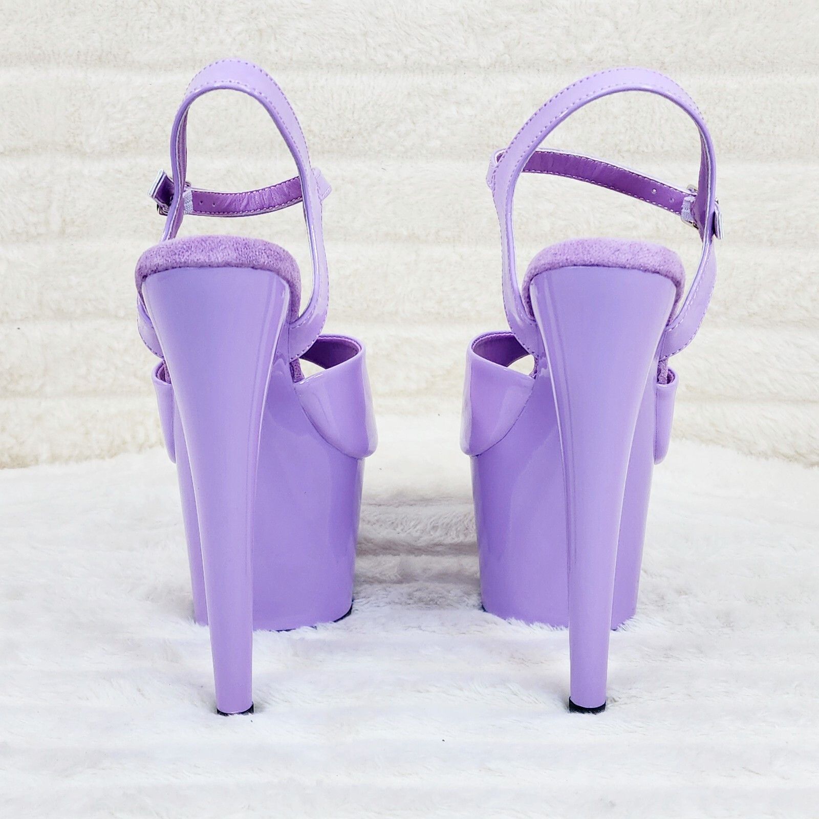 Other Adore 709 Lilac Purple Patent Platform 7" Heels (US Size:9; Size US 9 / IT 39 - 3 Thumbnail