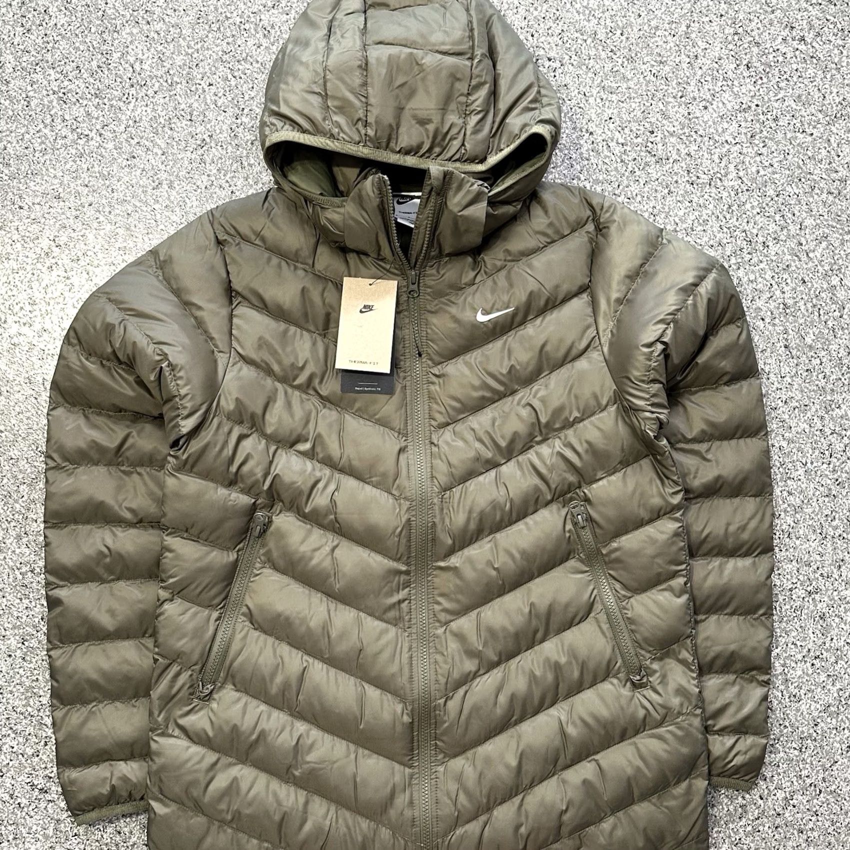 Nike Nike Therma-Fit Parka Jacket Womens S Olive Green HV2460 Repel Fill Primaloft Size S / US 4 / IT 40 - 2 Thumbnail