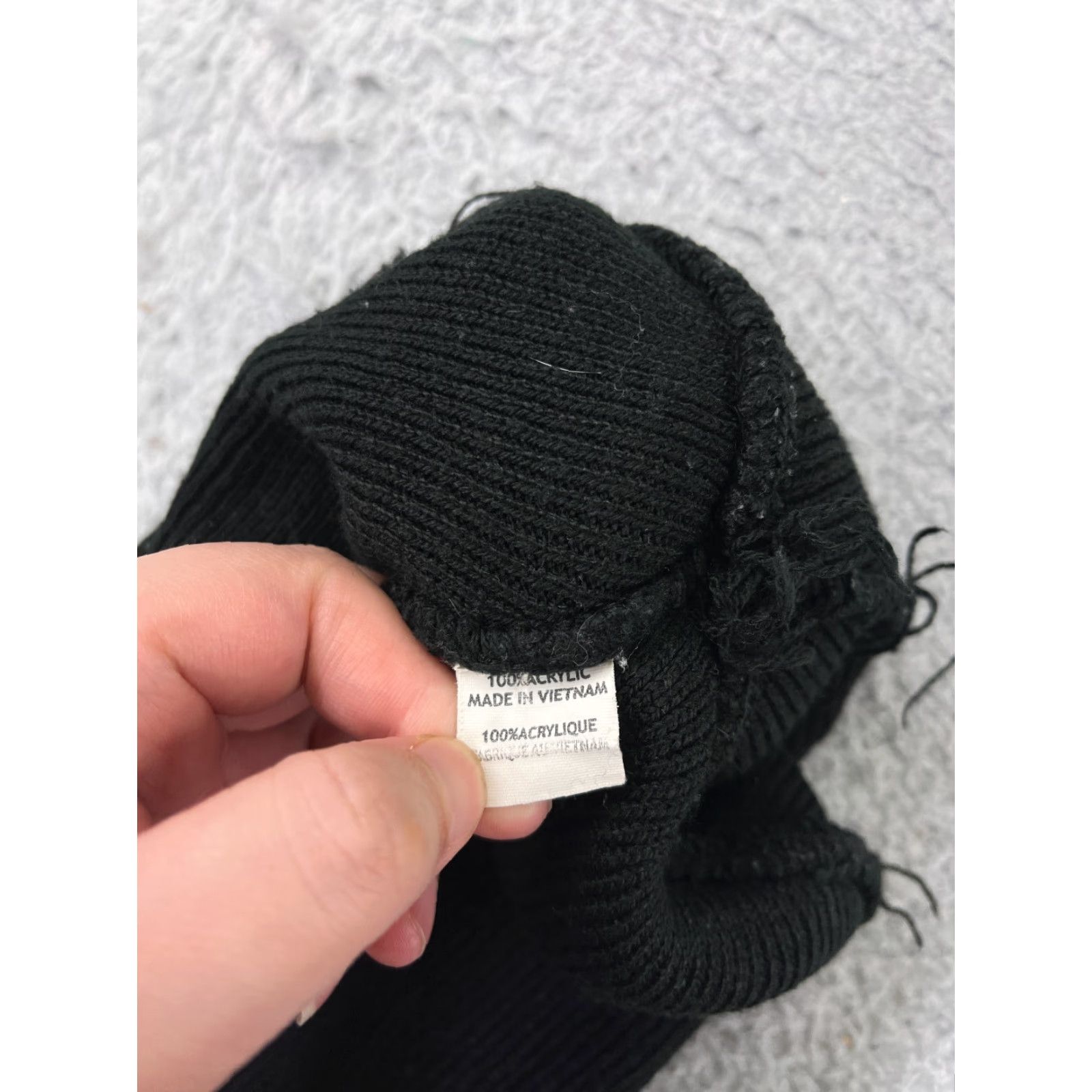 Vintage Uncanny.GG Beanie Adult One Size Black Knit Acrylic Pom On Stream Advertising Men Beanie Black Advertising 90s Stream Theme Men Size ONE SIZE - 7 Thumbnail