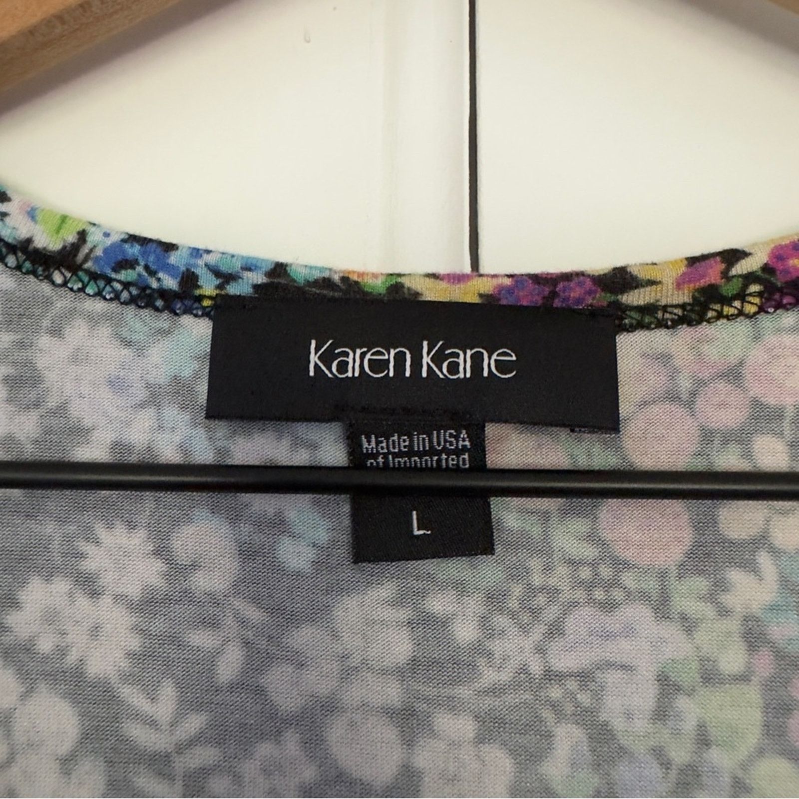 Other Karen Kane colorful/black and white floral top asymmetric L Size L / US 10 / IT 46 - 6 Thumbnail