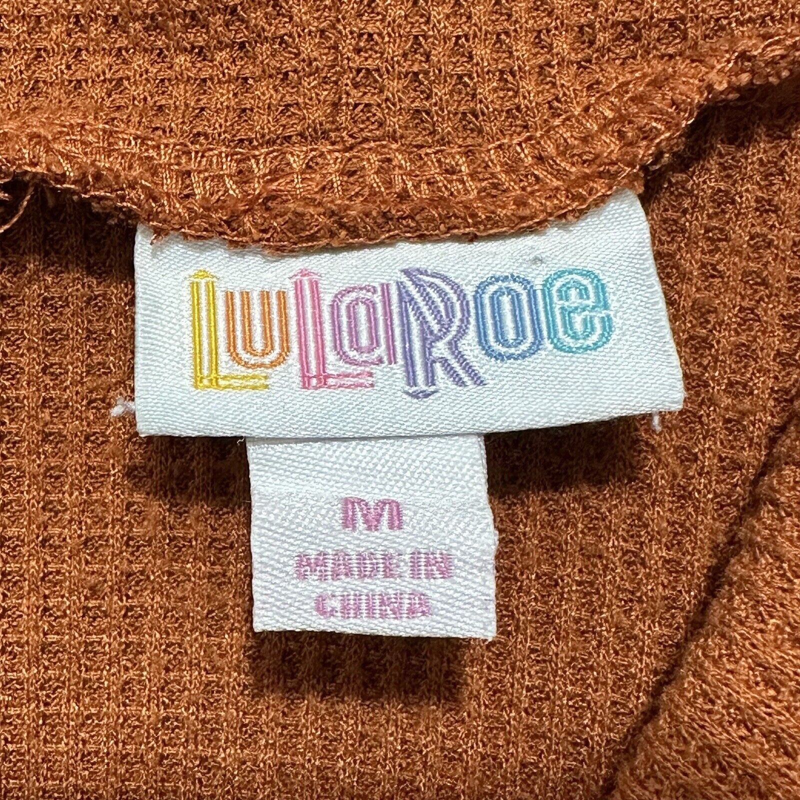 Other LuLaRoe Medium Burnt Orange Cowlneck Waffle Knit Sweater Size M / US 6-8 / IT 42-44 - 3 Thumbnail
