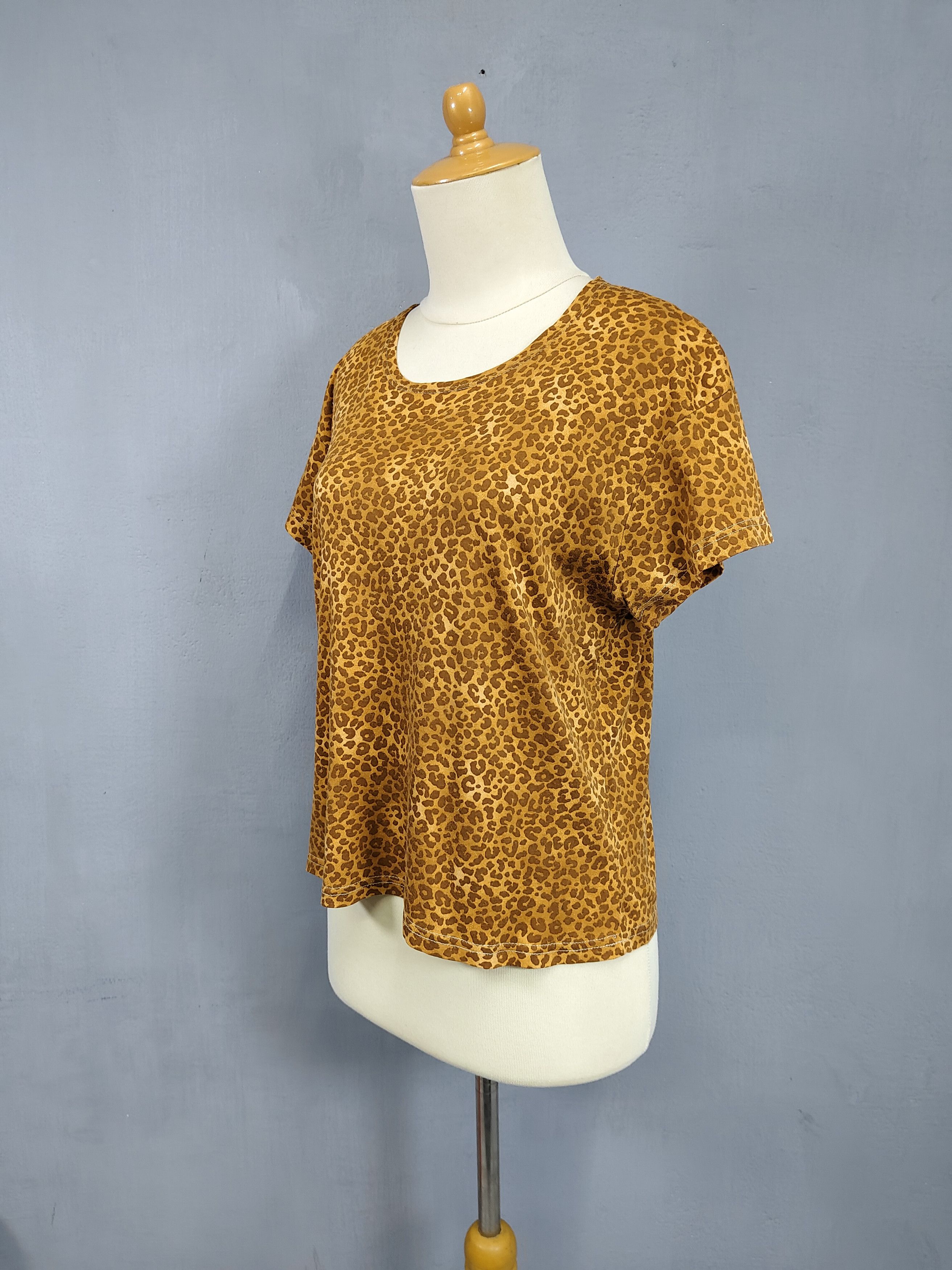 Seditionaries 00s Francesca Gentile🇮🇹Glam Rock Leopard Pattern Boxy Top Size L / US 10 / IT 46 - 3 Thumbnail