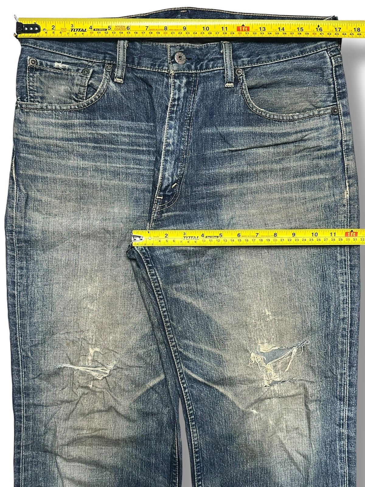 Levi's Levi’s 502 Regular Tapered Fit MudWash Distressed Faded Jean Size US 34 / EU 50 - 22 Thumbnail