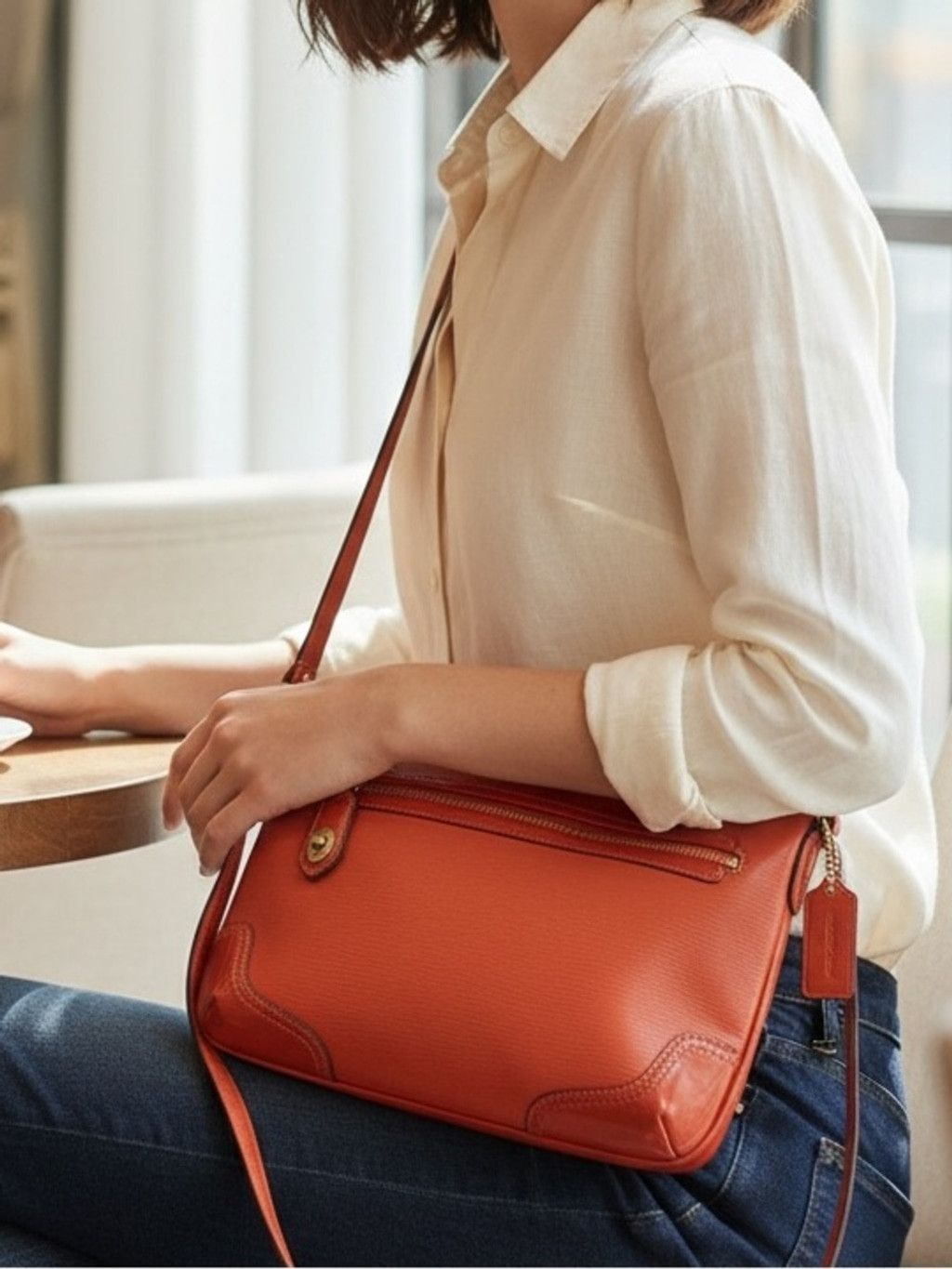 Coach Coach Mickie Crossbody in Vermillion Leather w COA Size ONE SIZE - 14 Thumbnail