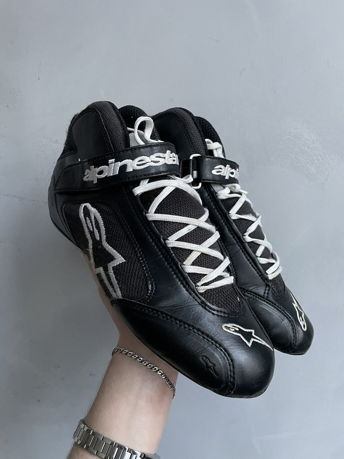 Hedi Slimane Alpinestars Black moto racing Sneakers balenciaga style y2k Size US 8 / EU 41 - 1 Thumbnail