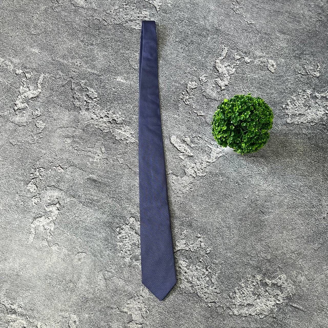 Hugo Boss HUGO BOSS Men's Silk Tie Blue And Ivory Striped Pattern Size 30 - 4 Thumbnail