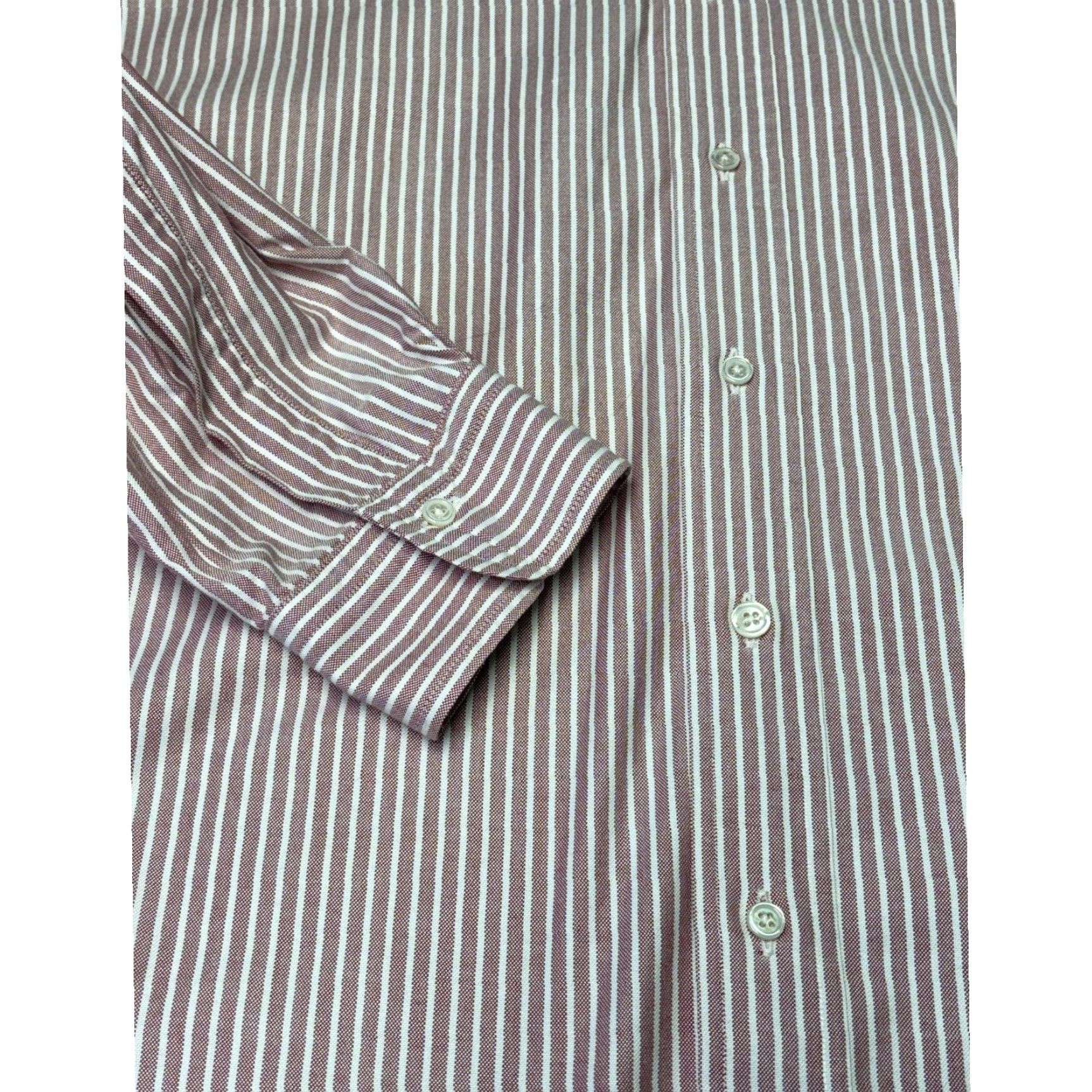 Brooks Brothers VINTAGE Brooks Brothers Makers Madison Shirt Mens 17.5-34 Red White Cotton USA Dress Shirt Striped Madison Button-Down Long Sleeve Size US XXL / EU 58 / 5 - 3 Thumbnail