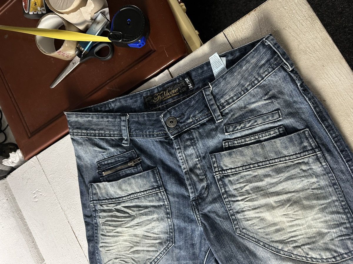 Other 🚨 FISHBONE RARE MULTIPOCKET SK8 Y2K JEANS CROPP Size US 34 / EU 50 - 2 Thumbnail
